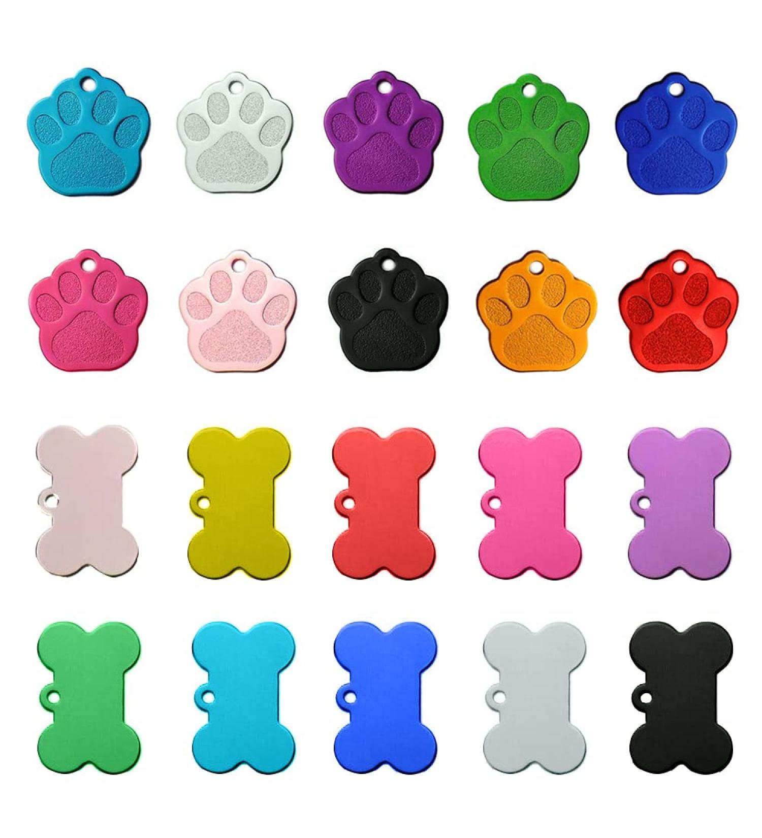 Personalized Dzsomt Dog Stark - 20 Aluminum Dog Bones for Small & Medium Dogs & Cats | Custom Pet Tags - Buy Online on SooperMarket.com