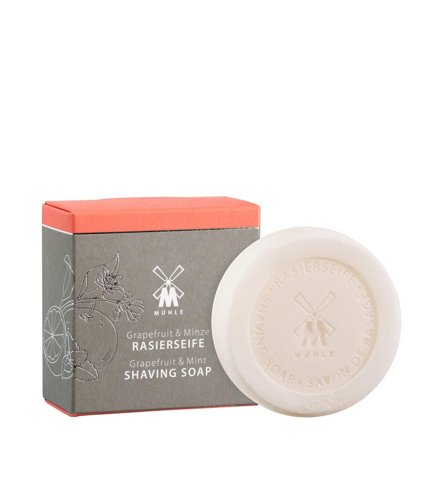 M HLE Shaving Soap - High-Quality Grapefruit & Mint Formula - 65g for All Skin Types - Fruity & Invigorating - Buy Online on SooperMarket.com