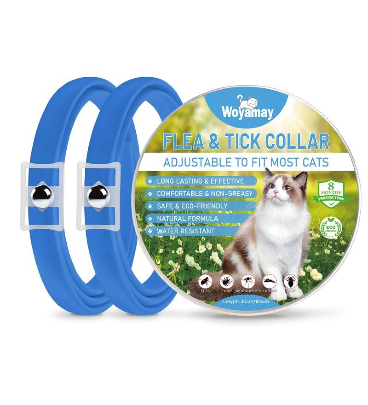 Cat Repellent Treatment Adjustable Cat Repellent Collars Natural Protection Repellent Collar for Cats Water Resistant Repellent Collar for Cats Small-Medium-Large Light Blue 2pack - Buy Online on SooperMarket.com