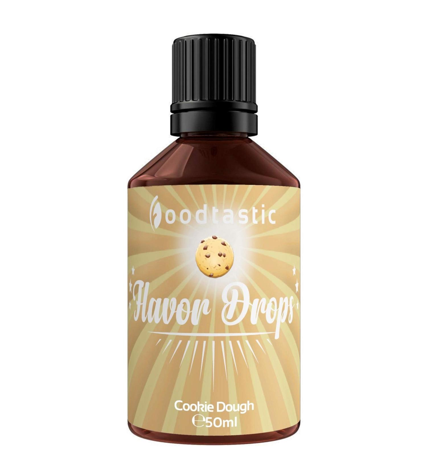 Foodtastic Flavor Drops Cookie Dough 50ml |Flavrops aroma drop |Calorie -free Sweet i without sugar |Food aroma flavor drops flave drops drops of taste