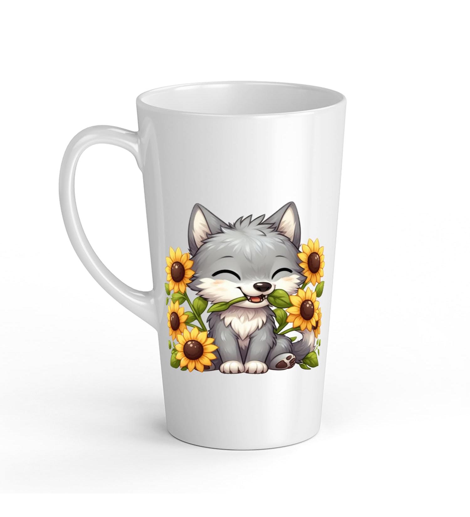 White Ceramic Baby Fox Mug - Large 483 ml Perfect for Hot Chocolate or Milk Fun and Easy to Use