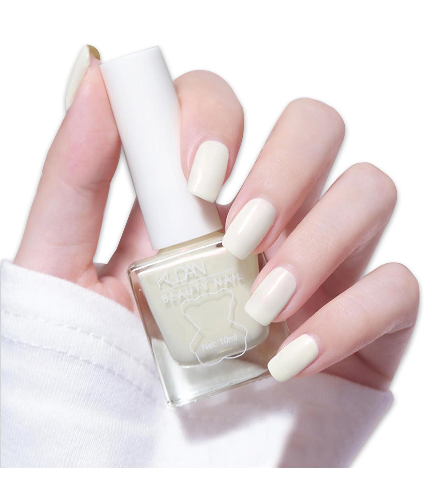 TBeautfave Milky White Nail Varnish Nude Nail Polish Quick Dry Long Lasting Nail Polish Non-Toxic Nail Polishes Breathable No Need Cure Nail Polish Nail Varnish at Home Manicure 31 Cream White - Buy Online on SooperMarket.com
