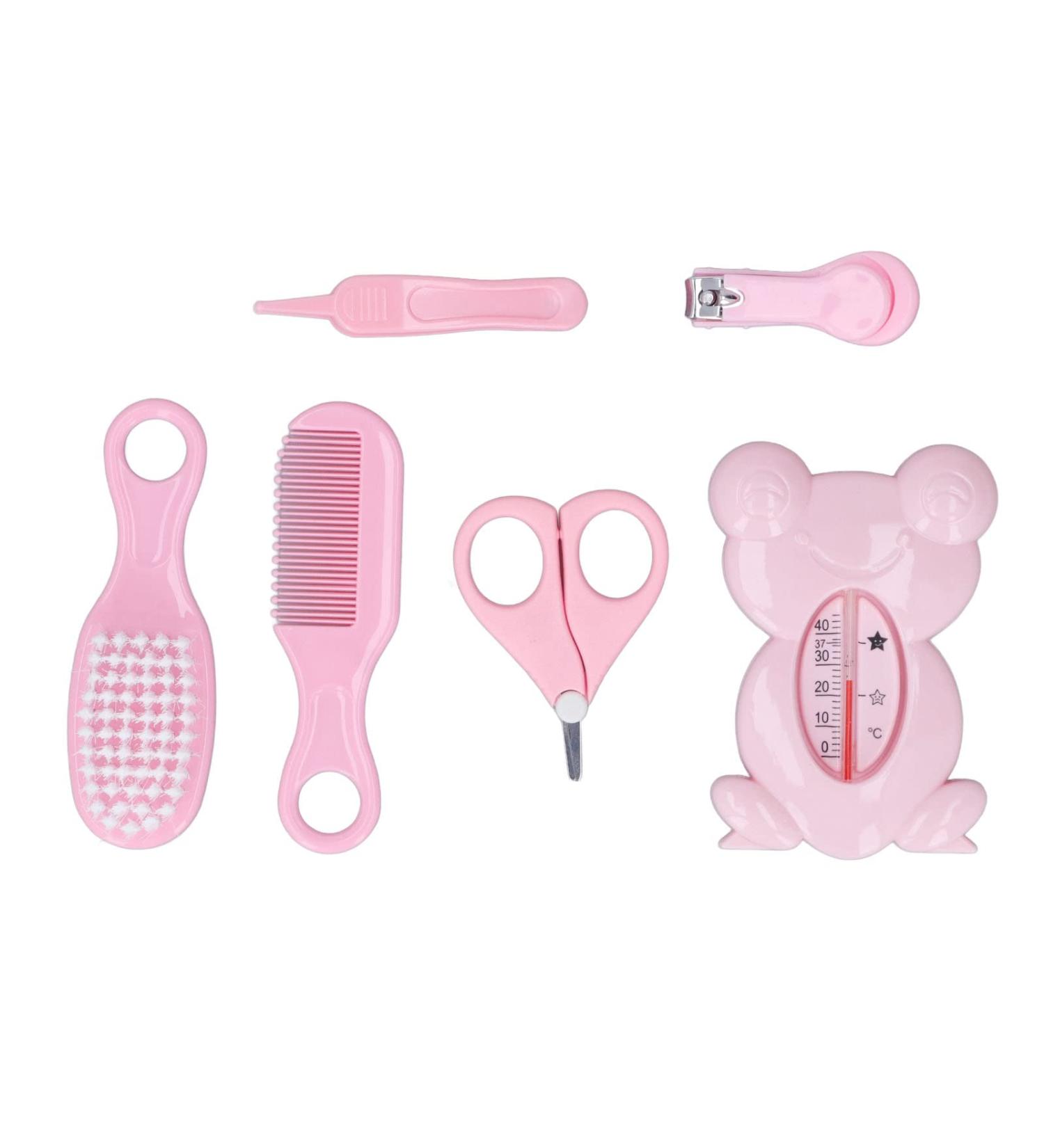 BORDSTRACT Baby Healthcare and Grooming Kit 6 Pcs - Pink Nursery Care Set for Newborns - Buy Online on SooperMarket.com