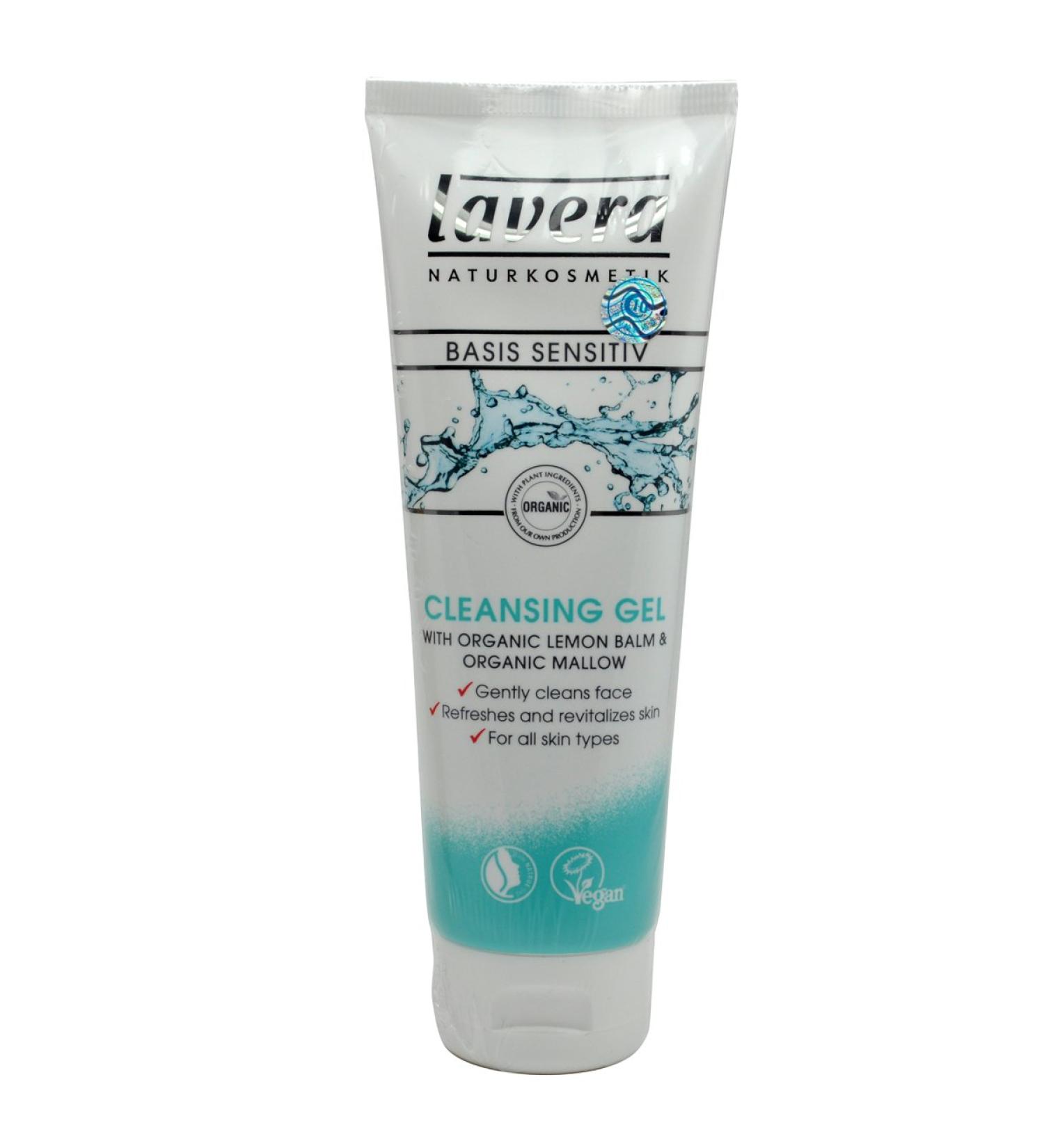 Lavera Basis Sensitiv Cleansing Gel 125ml | Gentle & Natural Facial Cleanser - International Shipping Available - Buy Online on SooperMarket.com