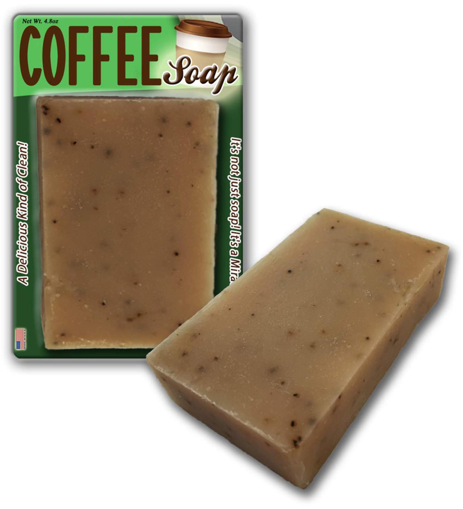 Handcrafted Coffee Soap - Scented with Ground Coffee Beans | Unique Gift Idea for Men Women & Coworkers | Perfect for Stocking Stuffers & Secret Santa - Buy Online on SooperMarket.com