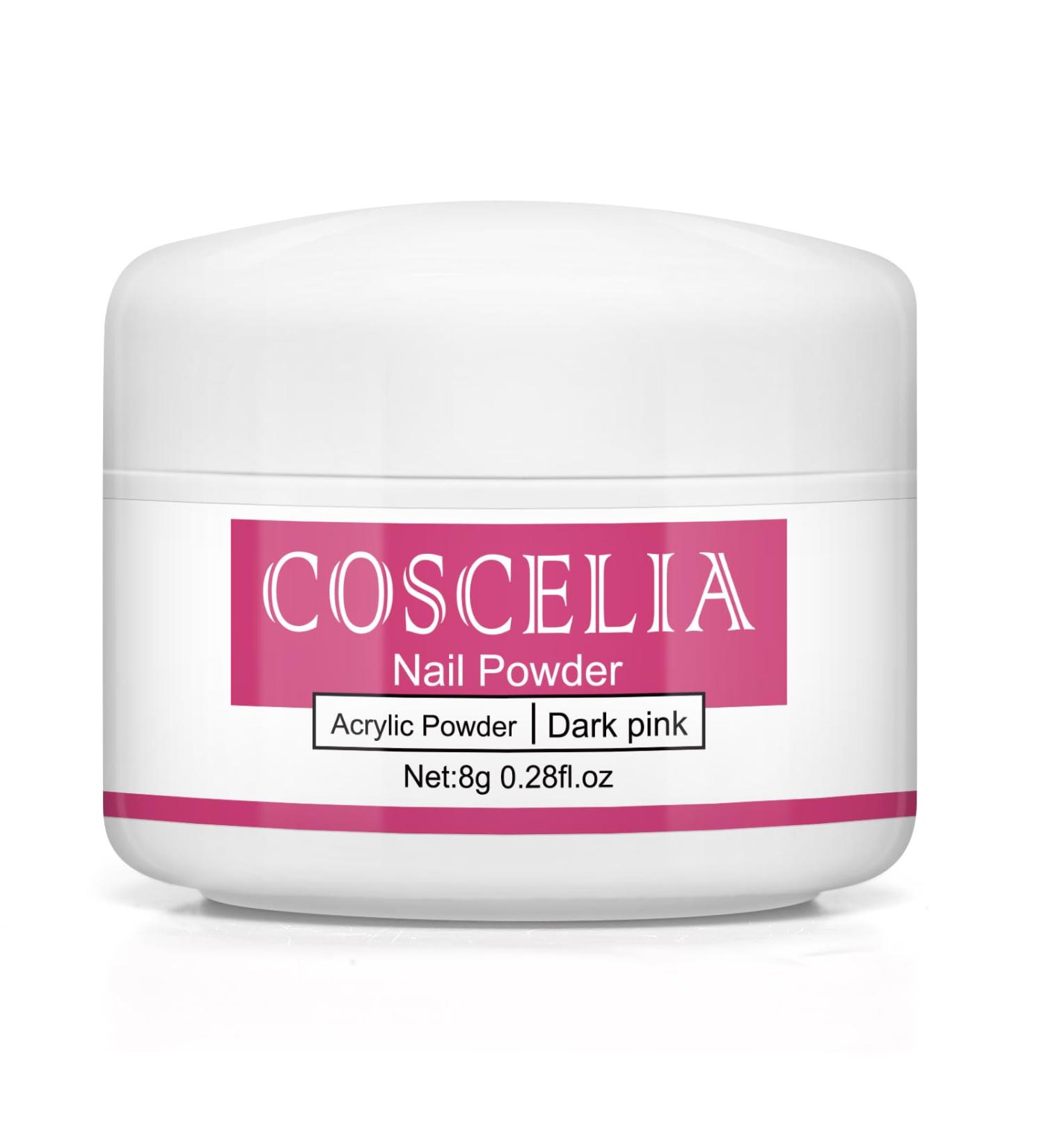 COSCELIA Acrylic Powder for Nails 8g - Dark Pink 044 | Best for Acrylic Nail Extensions - Buy Internationally - Buy Online on SooperMarket.com