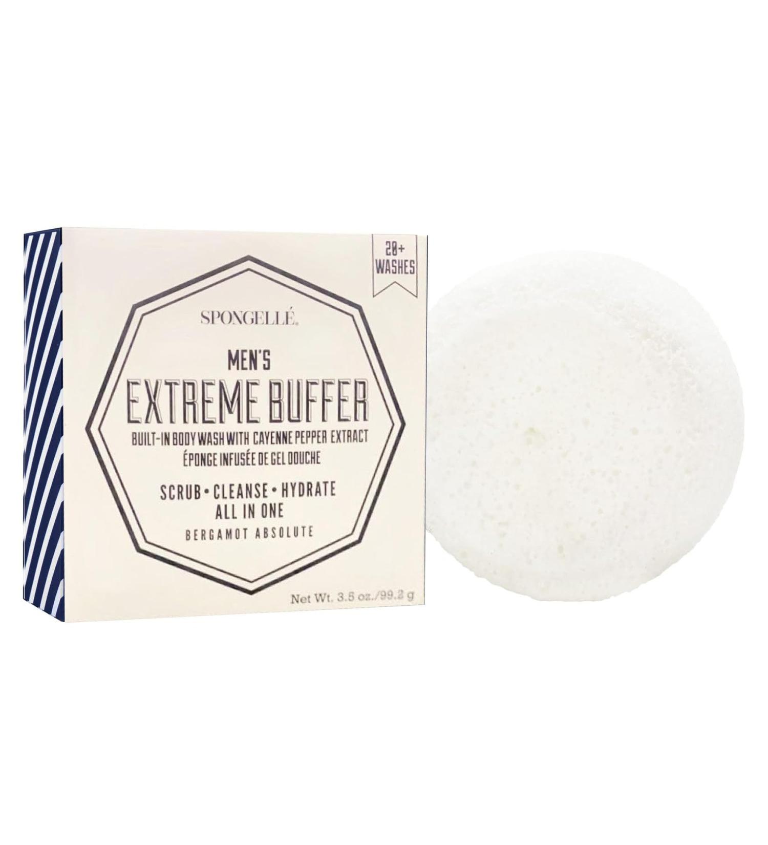 Buy SPONGELL Men's Extreme Buffer - Bergamot Absolute Body Wash Shower Gel Sponge | International Shipping Available - Buy Online on SooperMarket.com