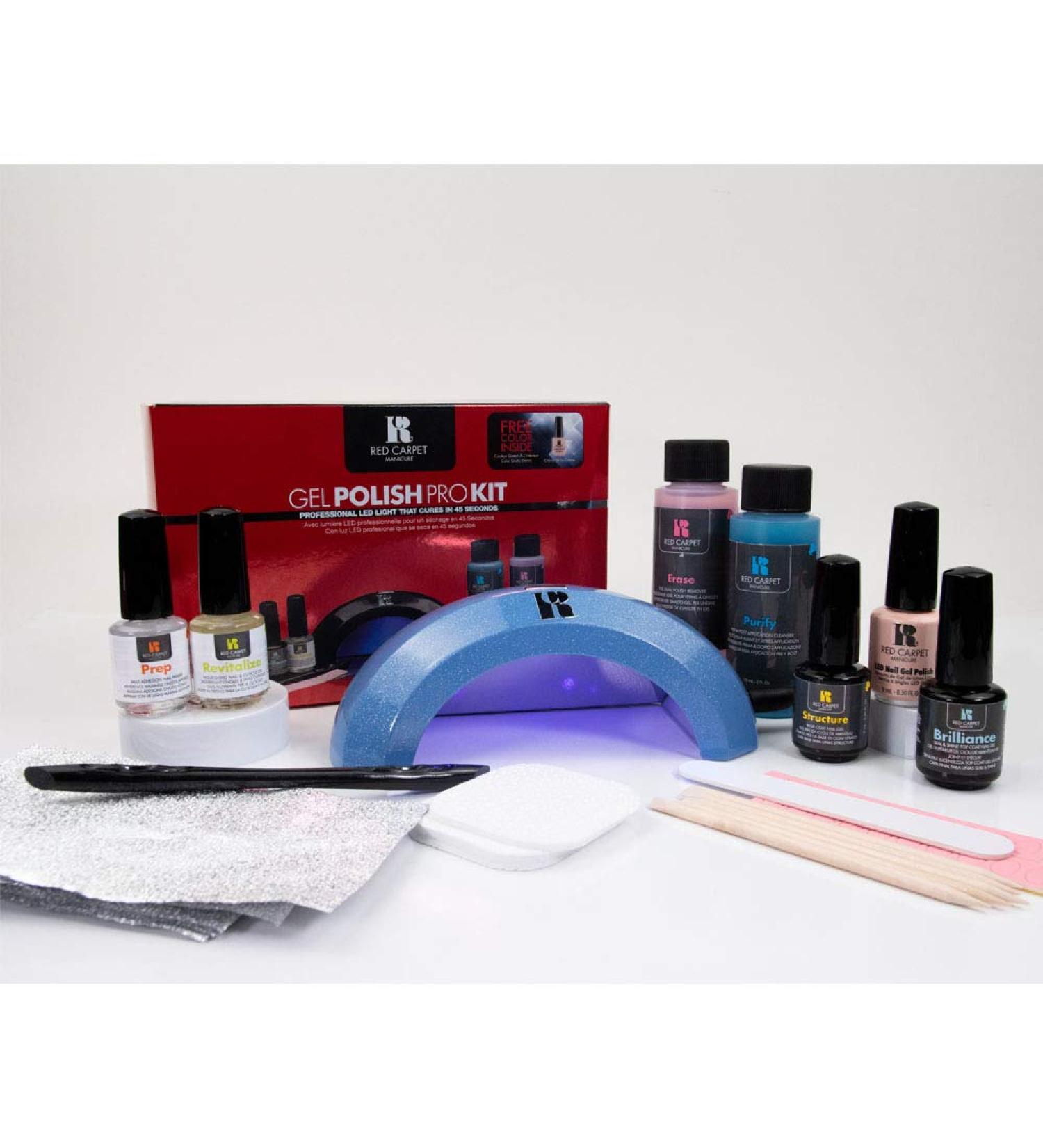 RC Red Carpet Manicure Gel Polish Pro Kit Blue LED Light