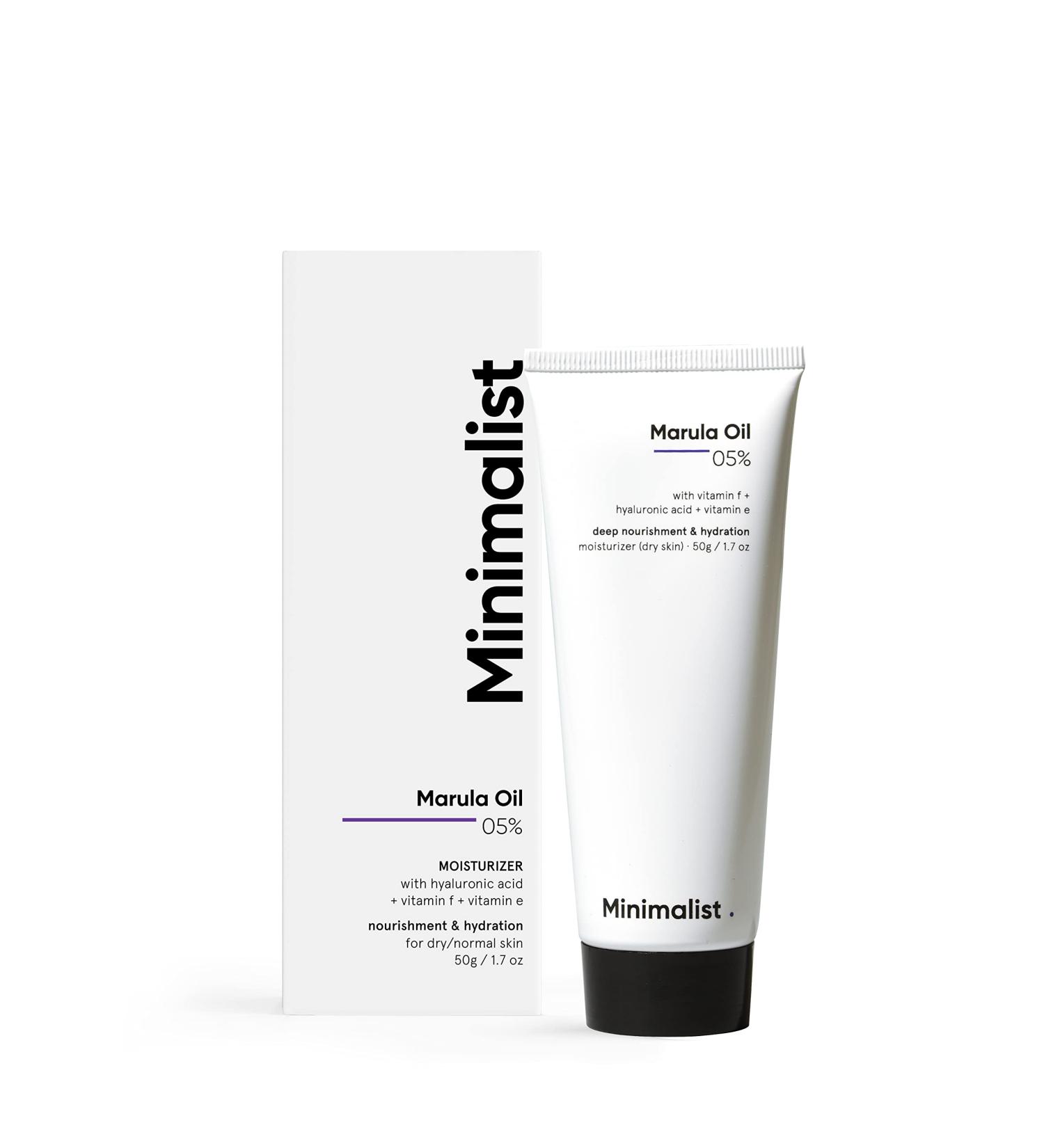 Marula Oil Face Moisturizer with 5% Hyaluronic Acid - Deep Nourishment for Dry Skin | 50gm - Buy Online on SooperMarket.com