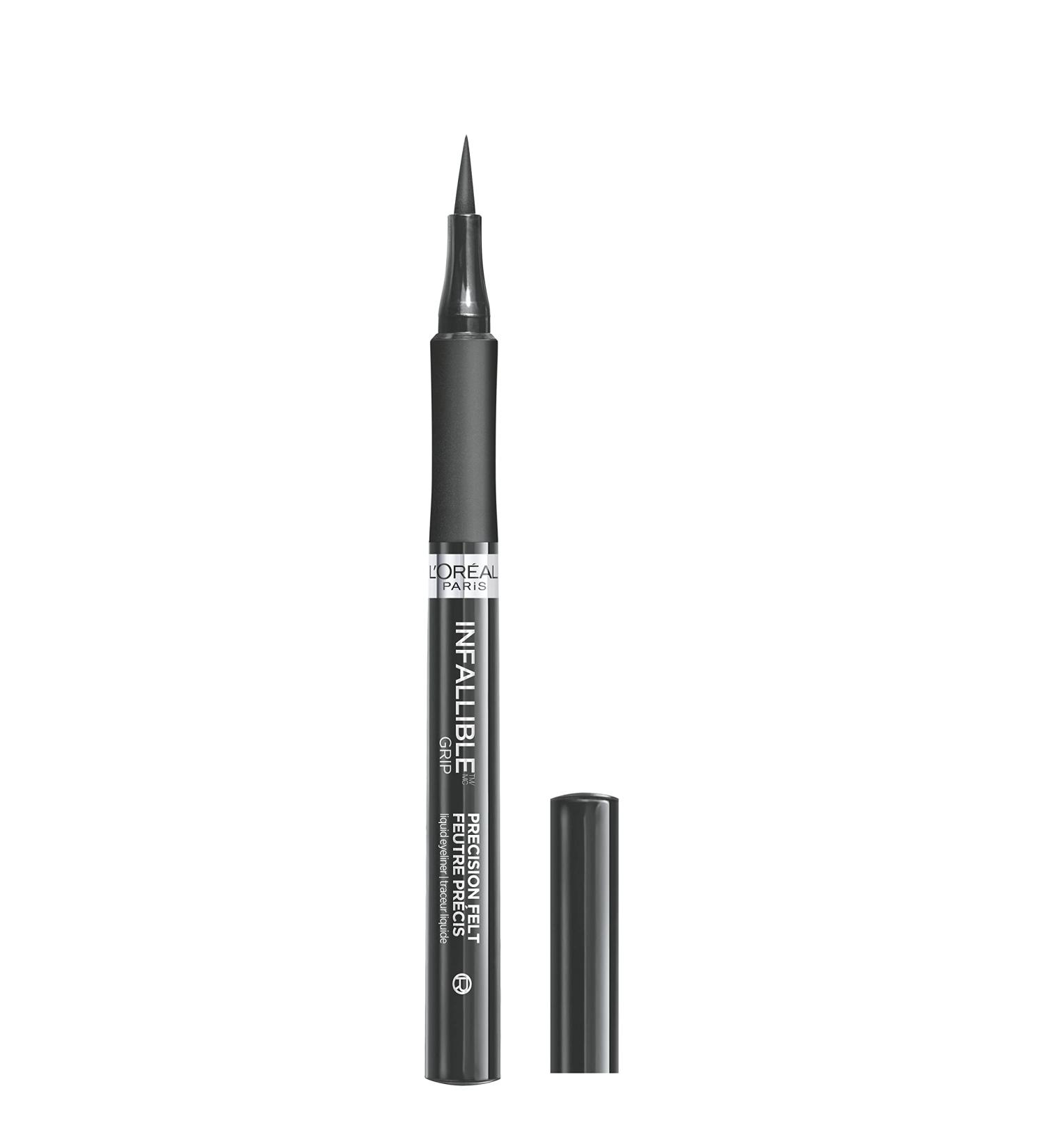 L'Oreal Paris Infallible Grip Precision Felt Eyeliner- Smudge Resistant, Long Lasting Waterproof Eyeliner in Grey - 0.03 fl oz (Pack of 1) - Buy Online on SooperMarket.com