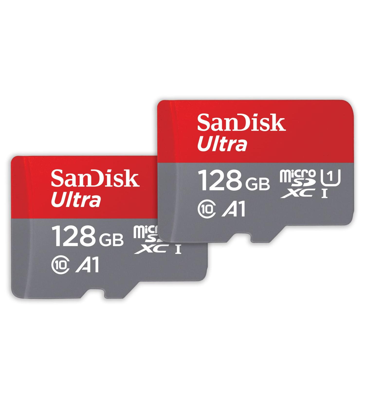 SanDisk 128GB 2-Pack Ultra microSDXC UHS-I Memory Card with Adapter - SDSQUAB-128G-GN6MT (2x128GB) | New Generation - Buy Online on SooperMarket.com