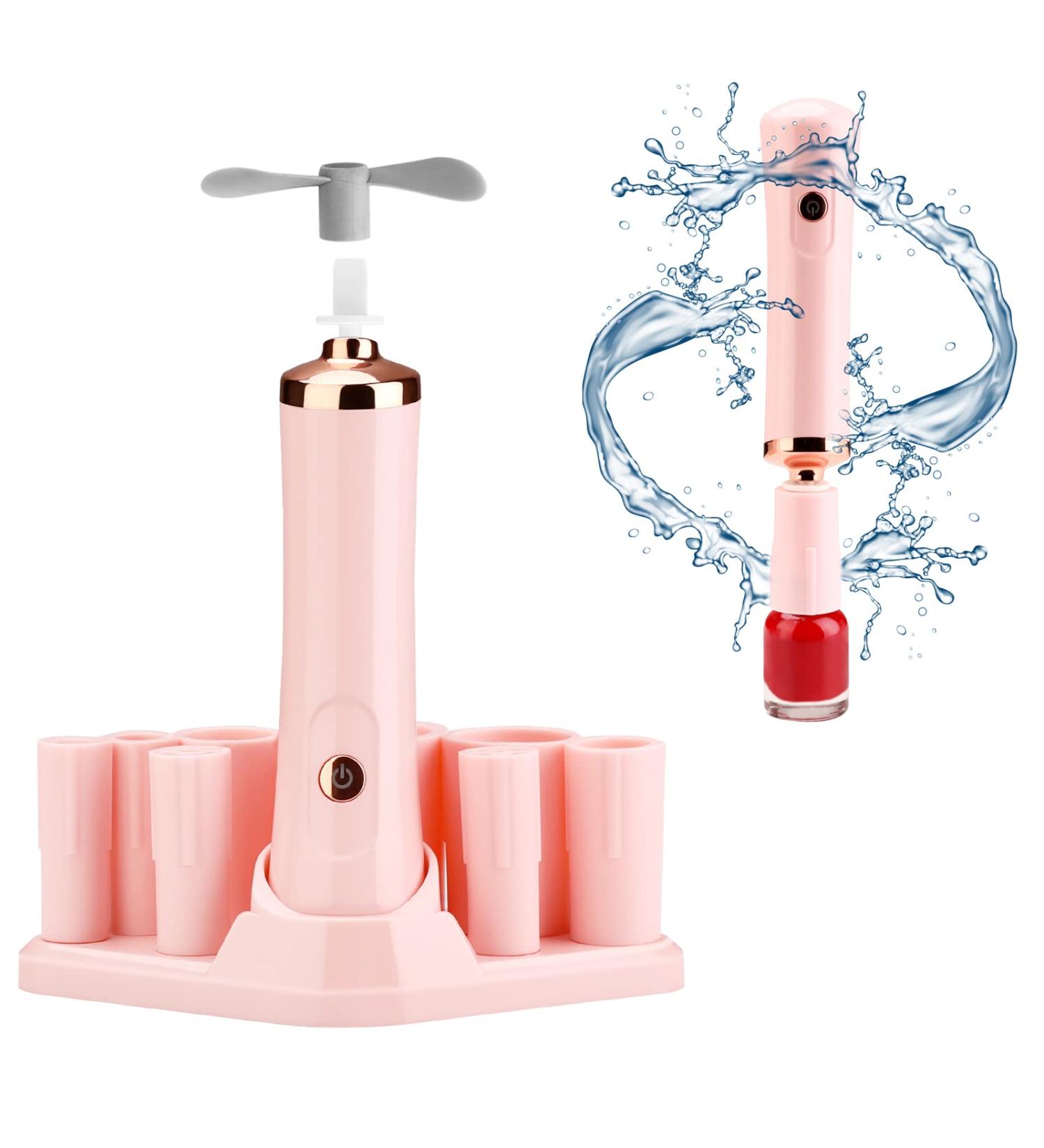 Electric Nail Lacquer Shaker | Glue Shaker for Eyelash Extensions | Handsfree Nail Polish Mixer | Time-saving Tool (Pink) - Buy Online on SooperMarket.com