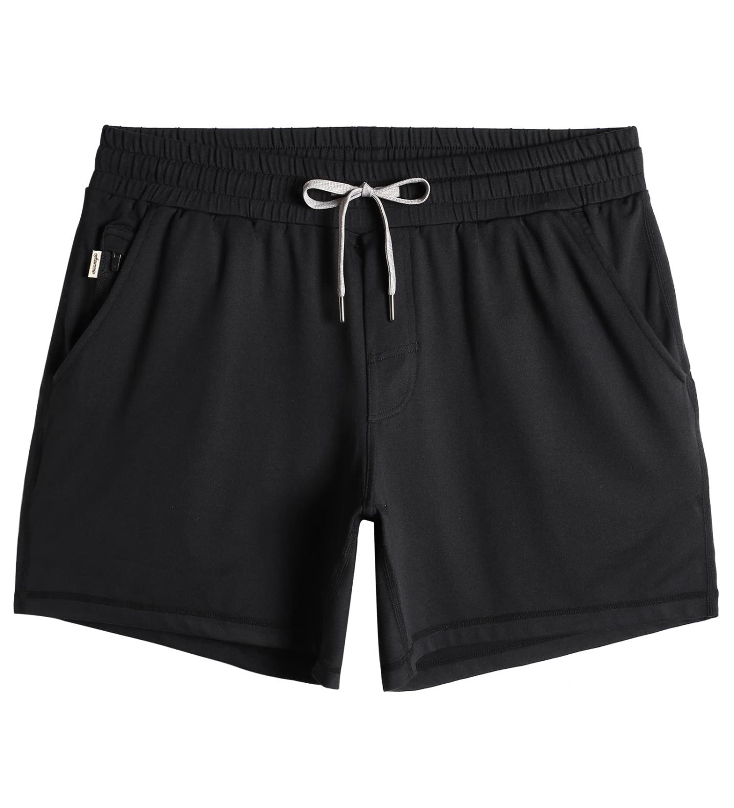 Maamgic Men's Workout Shorts - Soft Stretch Running Gym Athletic Shorts with Zip Pockets - Black - Large - Buy Online on SooperMarket.com