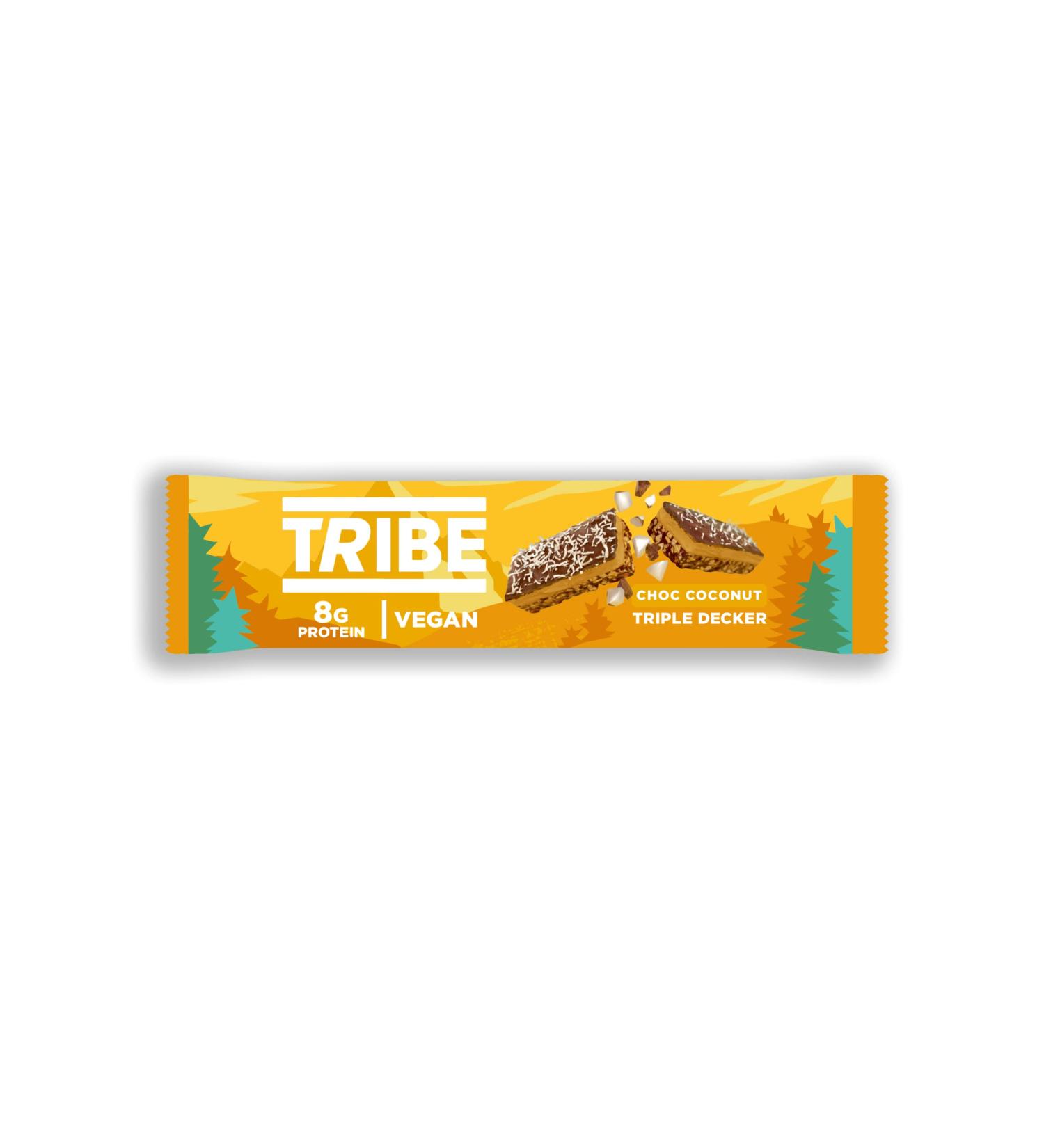 TRIBE Choc Peanut Triple Decker Plant Protein Bar 40g