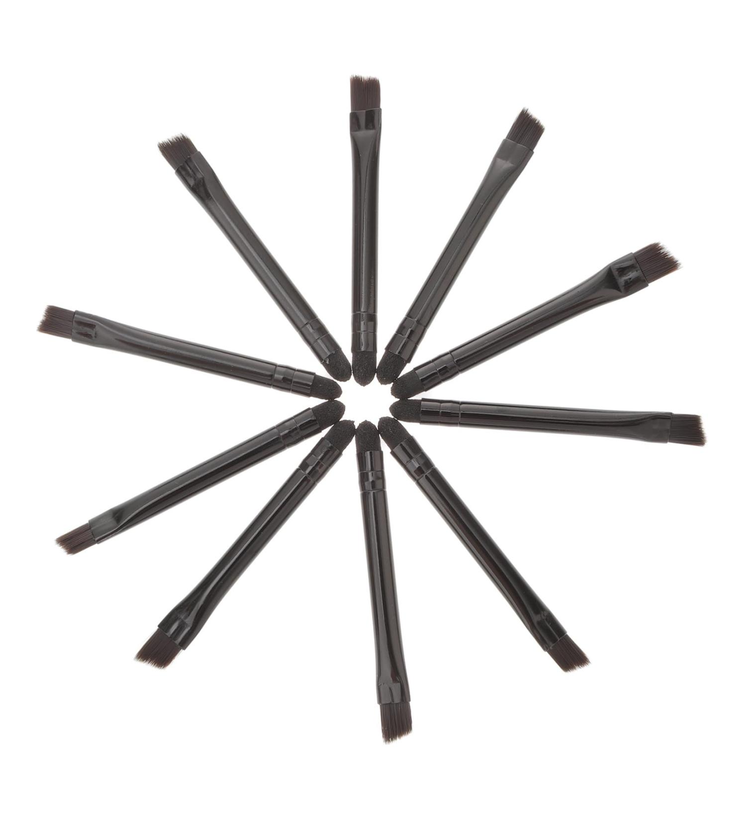 Gogogmee 10 Pcs Eye Shadow Brush Cosmetic Makeup Applicator Lip Applicator Brow Brush Stainless Steel Black - Buy Online on SooperMarket.com