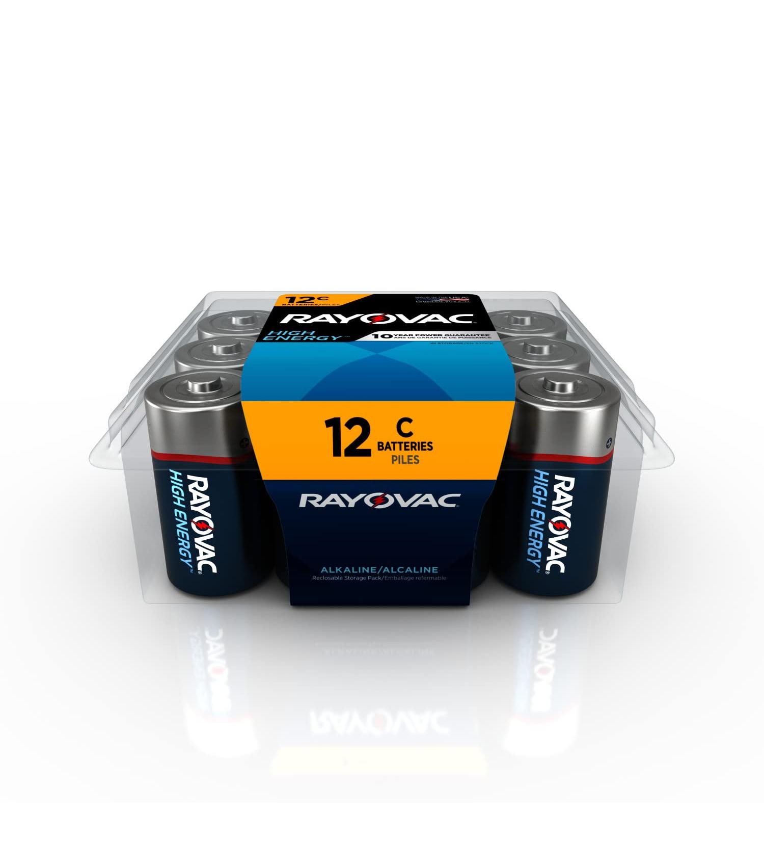 Buy Rayovac C Batteries - Alkaline C Cell Batteries (12 Count) for International Shipping - Buy Online on SooperMarket.com
