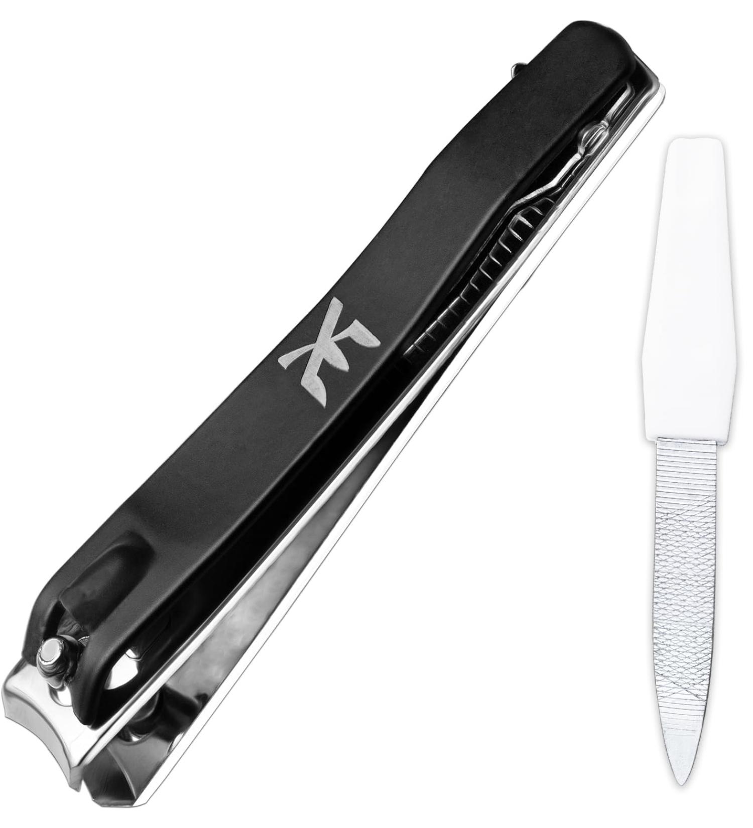 XE Nail Clipper with Disposable Nail File Stainless Steel Nail Cutter for Thick Fingernails and Toenails Wide Jaw Nail Clipper Set for Men and Women - Buy Online on SooperMarket.com