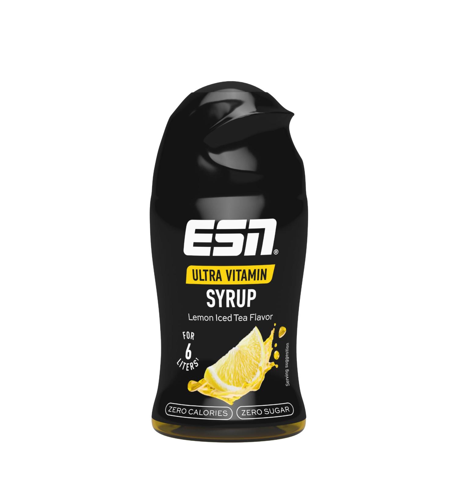 ESN Ultra Vitamin Syrup 65ml - Lemon Iced Tea Flavor for 6 Liters of Refreshing Vitamin-Infused Beverage - International Shipping Available - Buy Online on SooperMarket.com