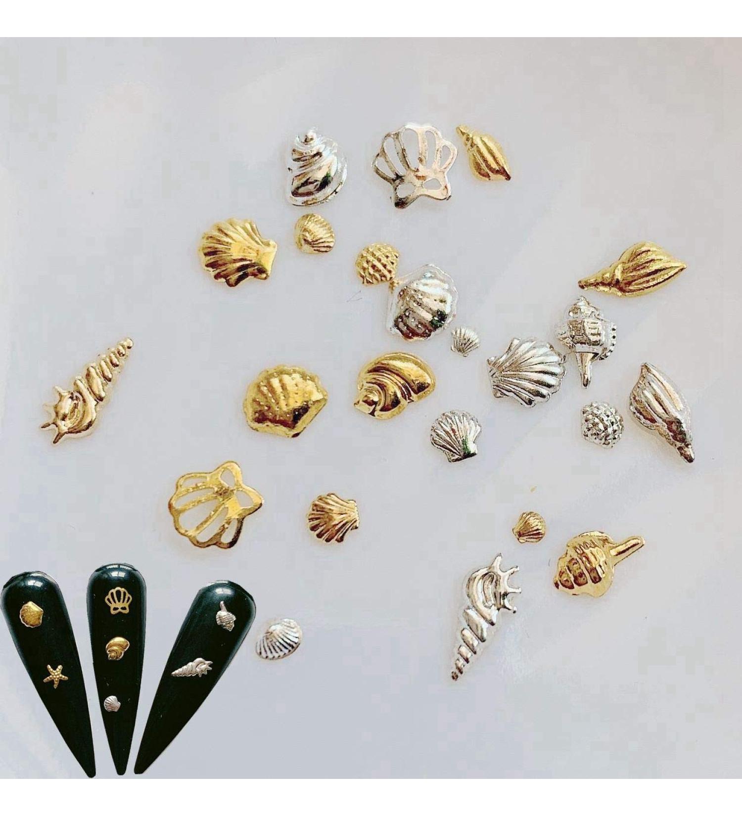 500pcs Nail Art Metal Studs - Sea Series Shell Starfish Deco | NAIL ANGEL 10007 - Buy Online on SooperMarket.com