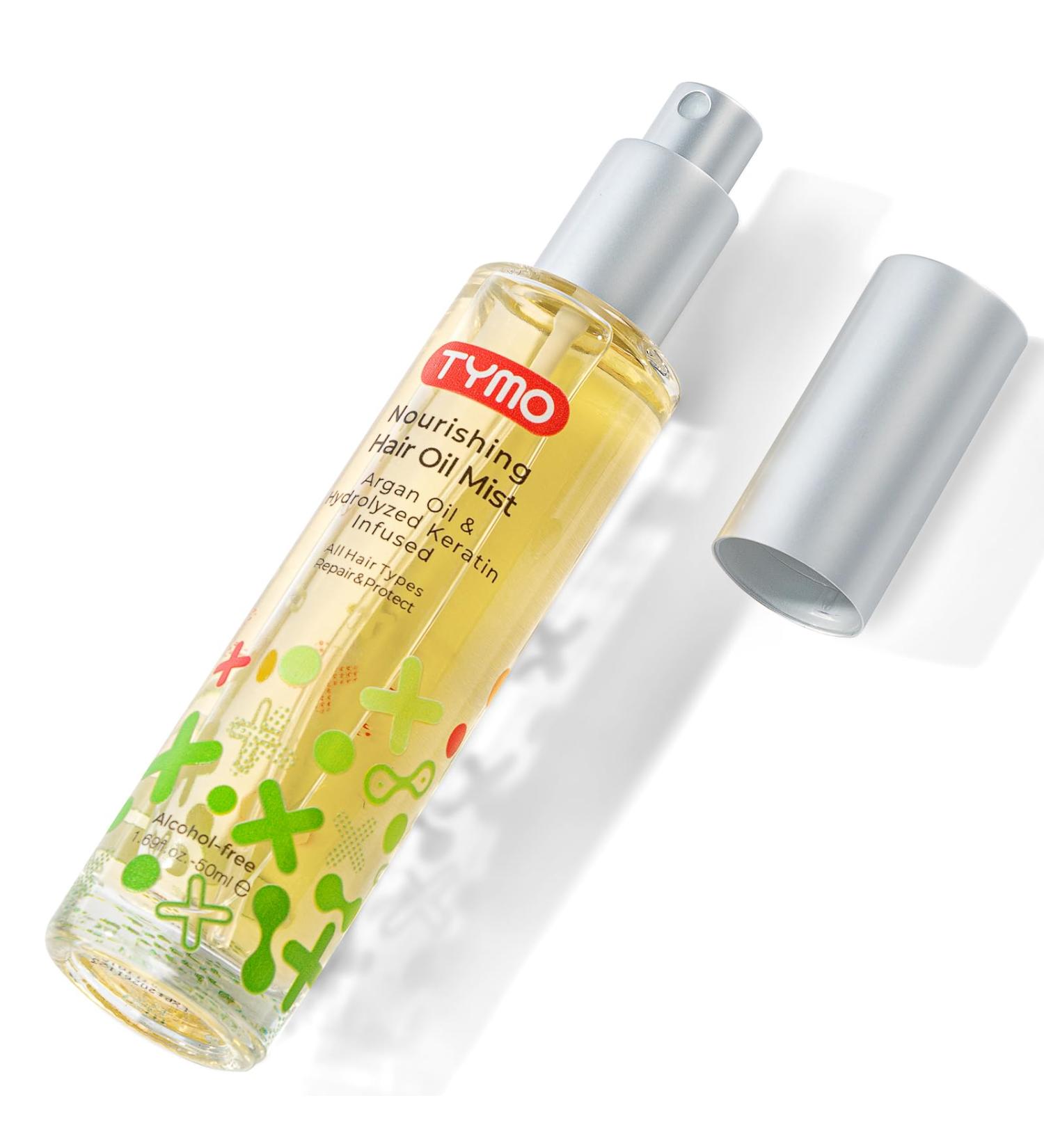 TYMO Argan Hair Oil Spray - Vegan Hydrating Blend for Frizzy Hair | Organic Formula Smooth Ends & Add Shine | 1.69 Fl Oz - Buy Online on SooperMarket.com
