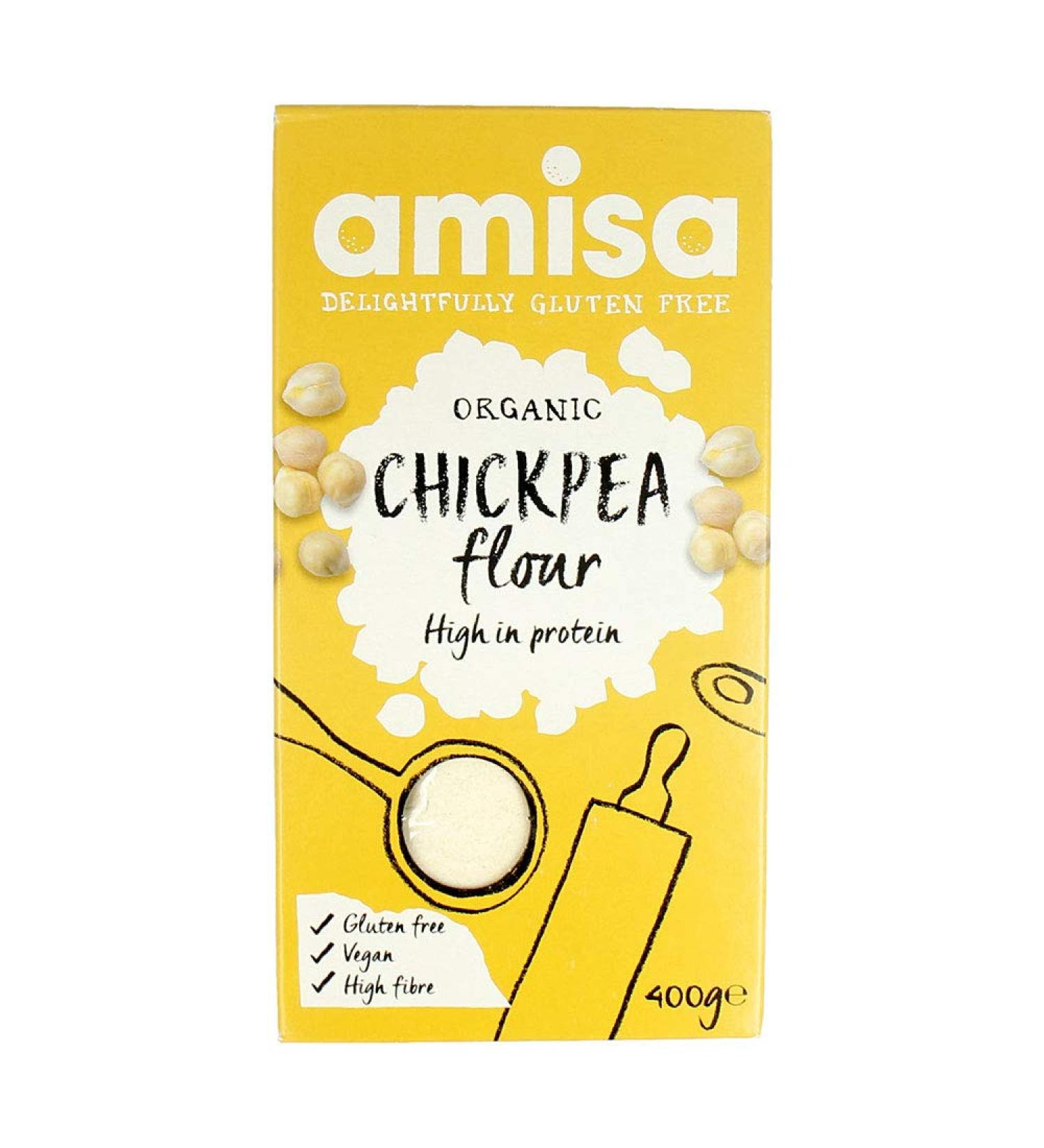 Amisa Gluten Free & Organic Chick Pea Flour 400g - Buy Online on SooperMarket.com