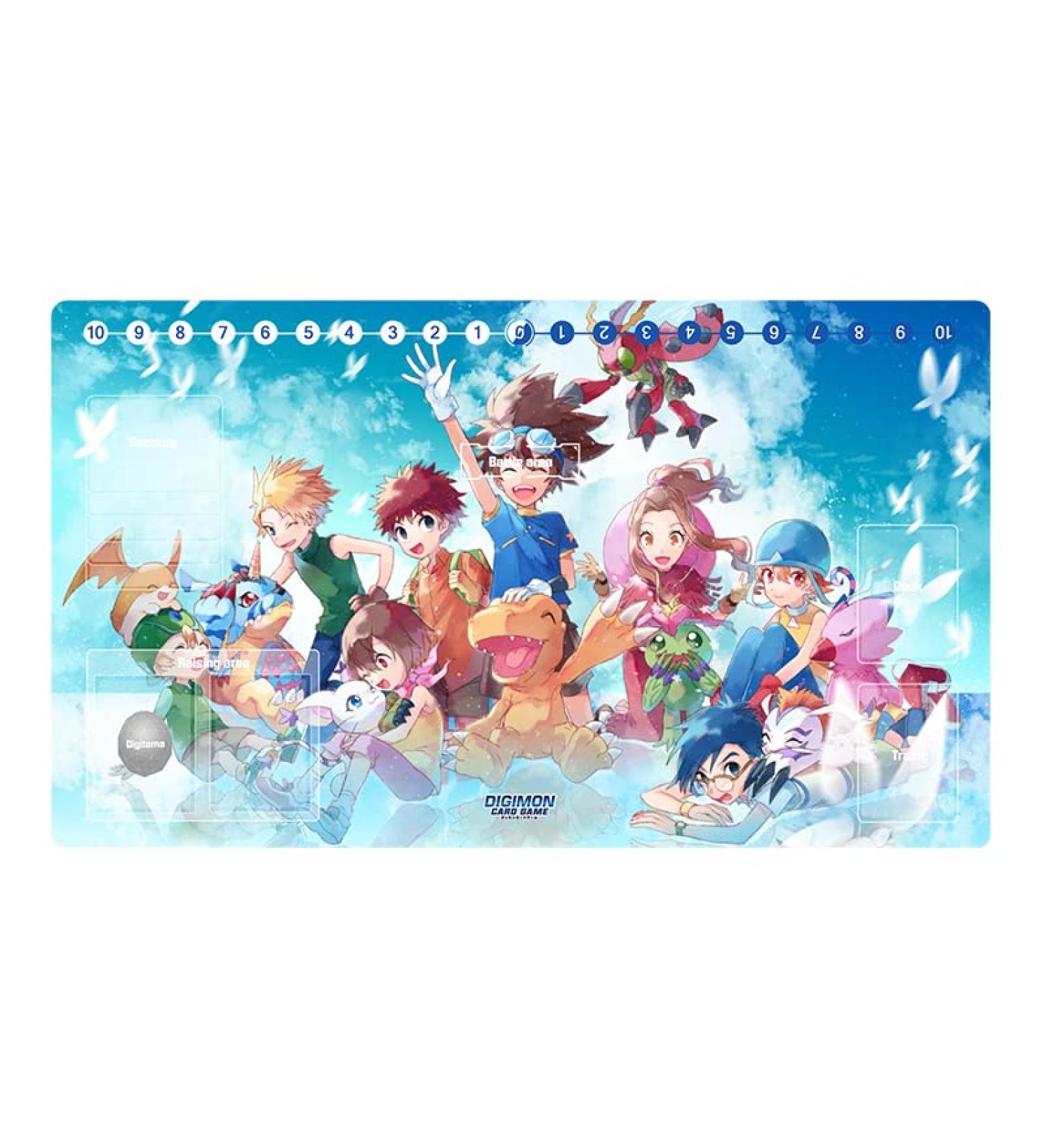 Digimon Adventure Anime Trading Card Game Playmat with Card Zones + Free Bag - Buy Online on SooperMarket.com