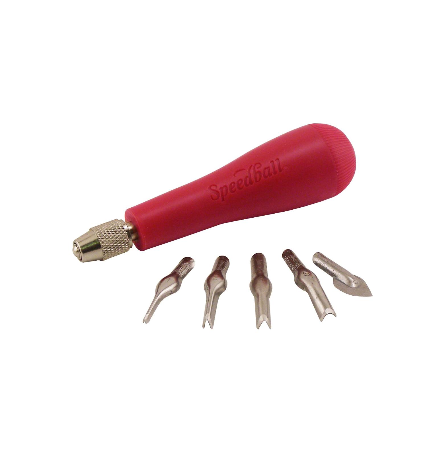 Speedball Linoleum Cutter Kit Assortment #1 - 5 Blades for Block Printing - Buy Online on SooperMarket.com