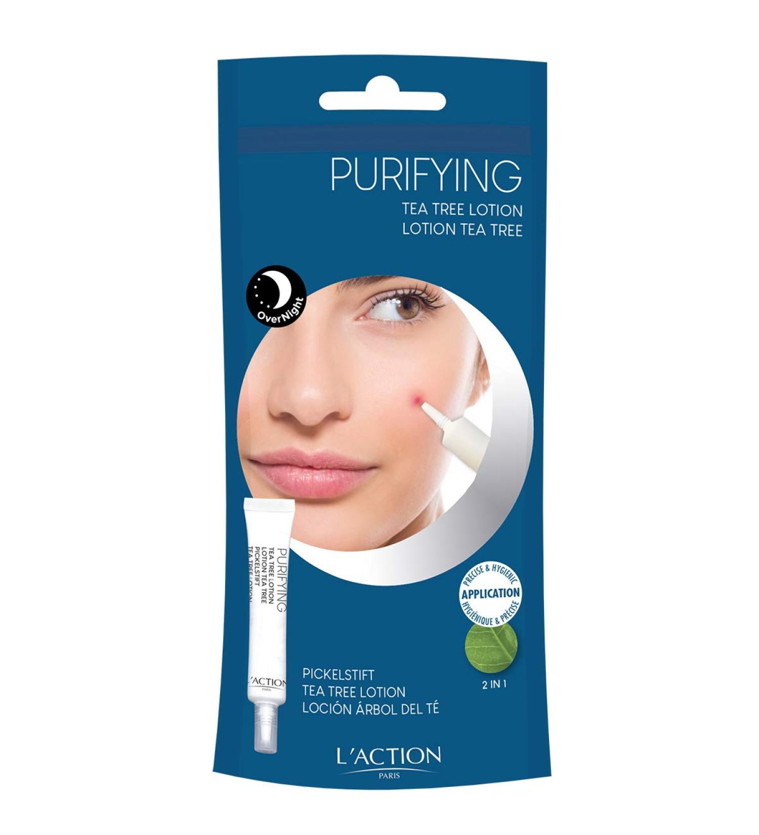 L'Action Paris Purifying Tea Tree Lotion Enriched With Corn Starch & Lactic Acid Repairs Conceals & Matifies Problem Skin - 10ml - Buy Online on SooperMarket.com