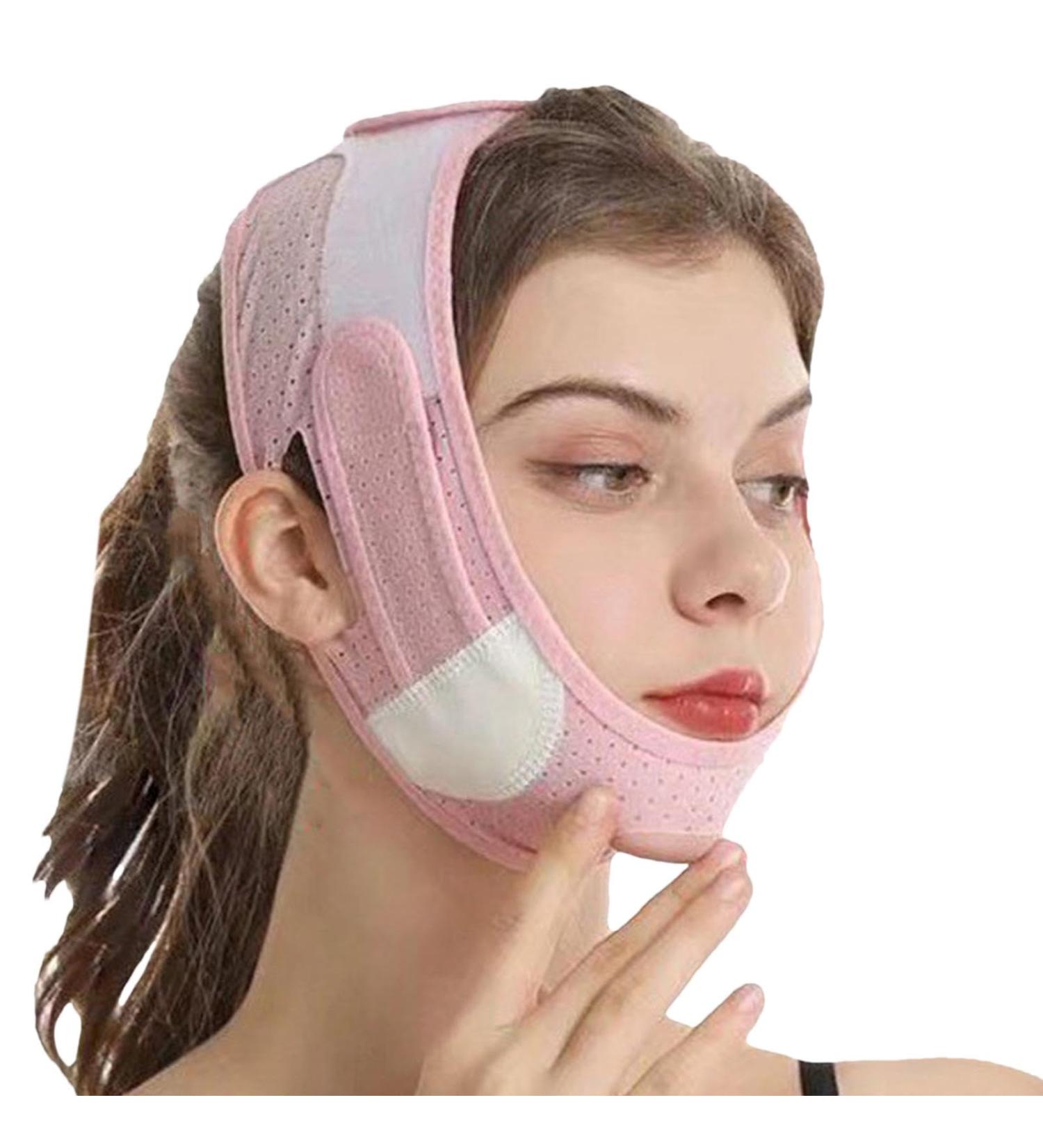 Double Chin Reducer - V Lines Lifting Belt Double Chin Reducer - Face Lifting Belt Chin Strap Facial Slimming Strap Reusable V Lines Belt For Firming Contours Jawlines Shaper - Buy Online on SooperMarket.com