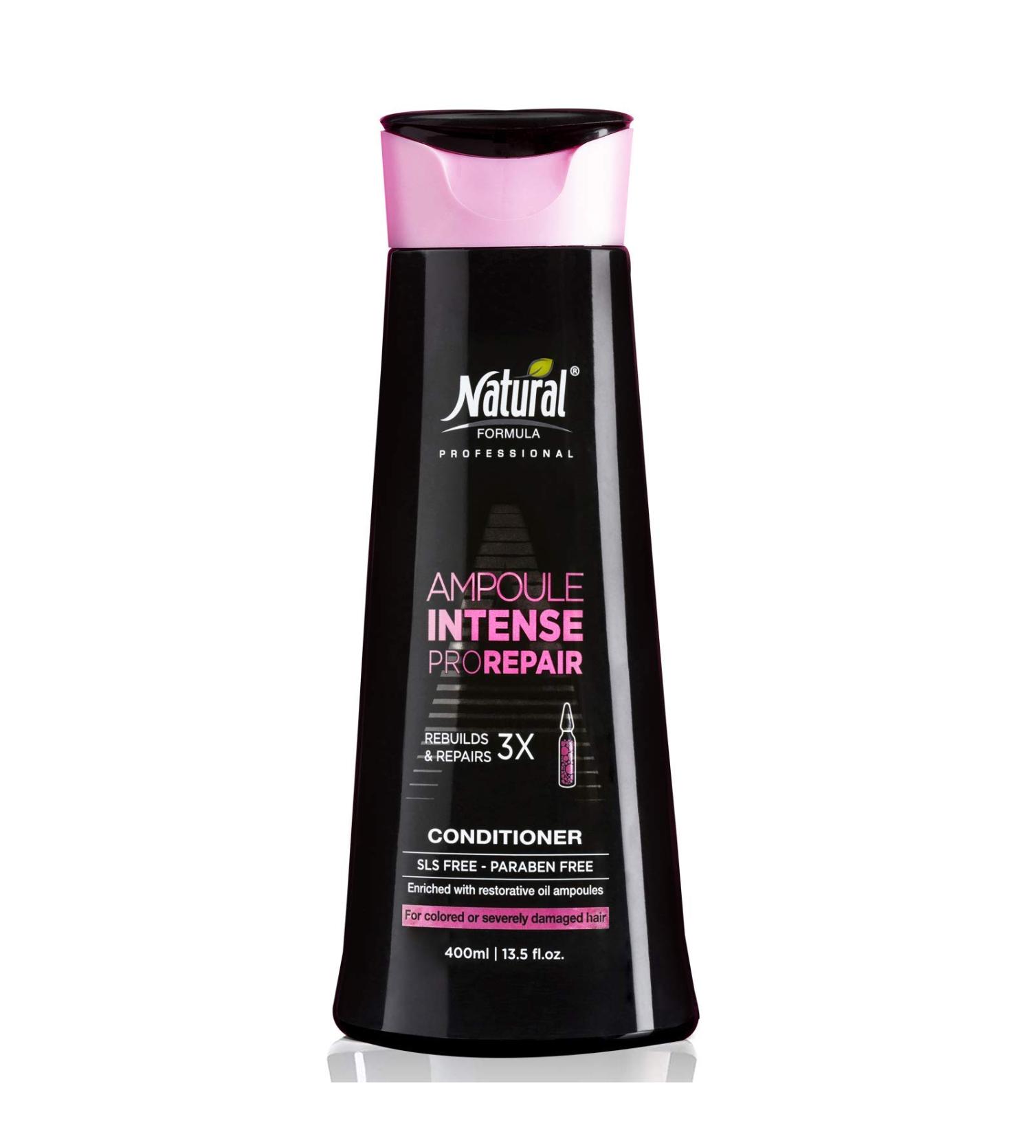 Natural Formula Ampoule Intense Hair Conditioner - Professional Repair & Nourish Treatment with Natural Oils - Paraben Free - 13.5 Fl Oz - Buy Online on SooperMarket.com