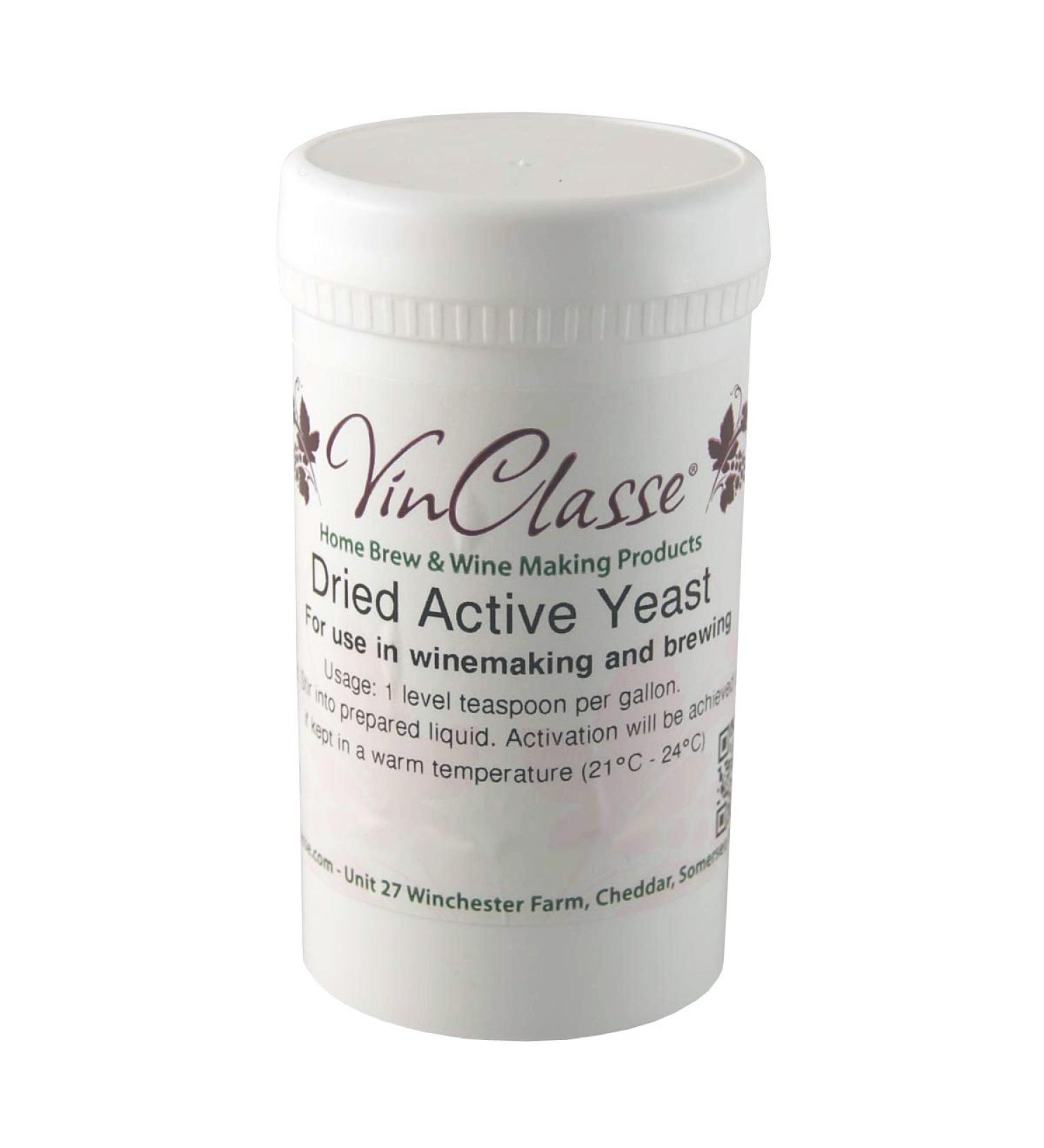 VinClasse Dried Active Wine Making Yeast - 100g Tub