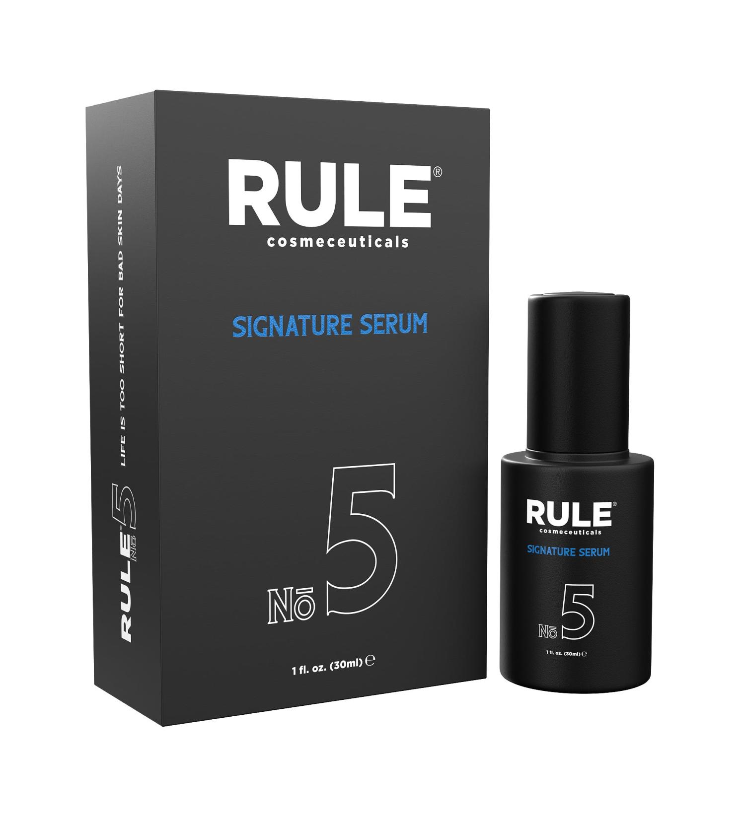 RULE Vitamin C Face Serum for Men - Anti-Aging Serum with Hyaluronic Acid Caviar & Niacinamide - Brightens Skin Reduces Fine Lines & Dark Spots - 1 Fl Oz - Buy Online on SooperMarket.com
