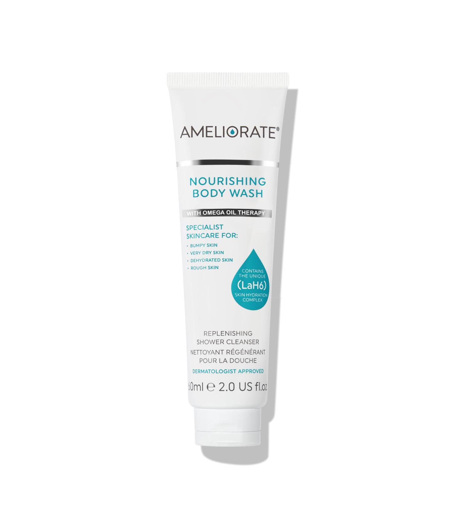 Ameliorate Nourishing Body Wash 60ml | Lab6 soap-free Omega oils | Dermatologically tested - Buy Online on SooperMarket.com