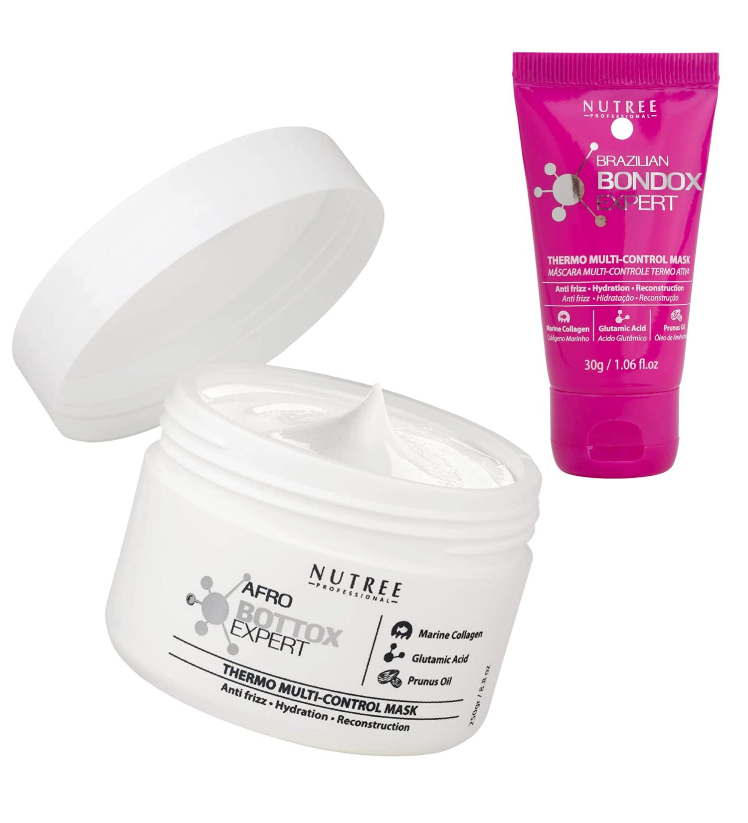 AFRO EXPERT Extra Strong Brazilian Hair Mask for Afro 4A 4B 4C - 8.8 oz + BONDOX Thermal Mask - 1.06 oz - Buy Online on SooperMarket.com