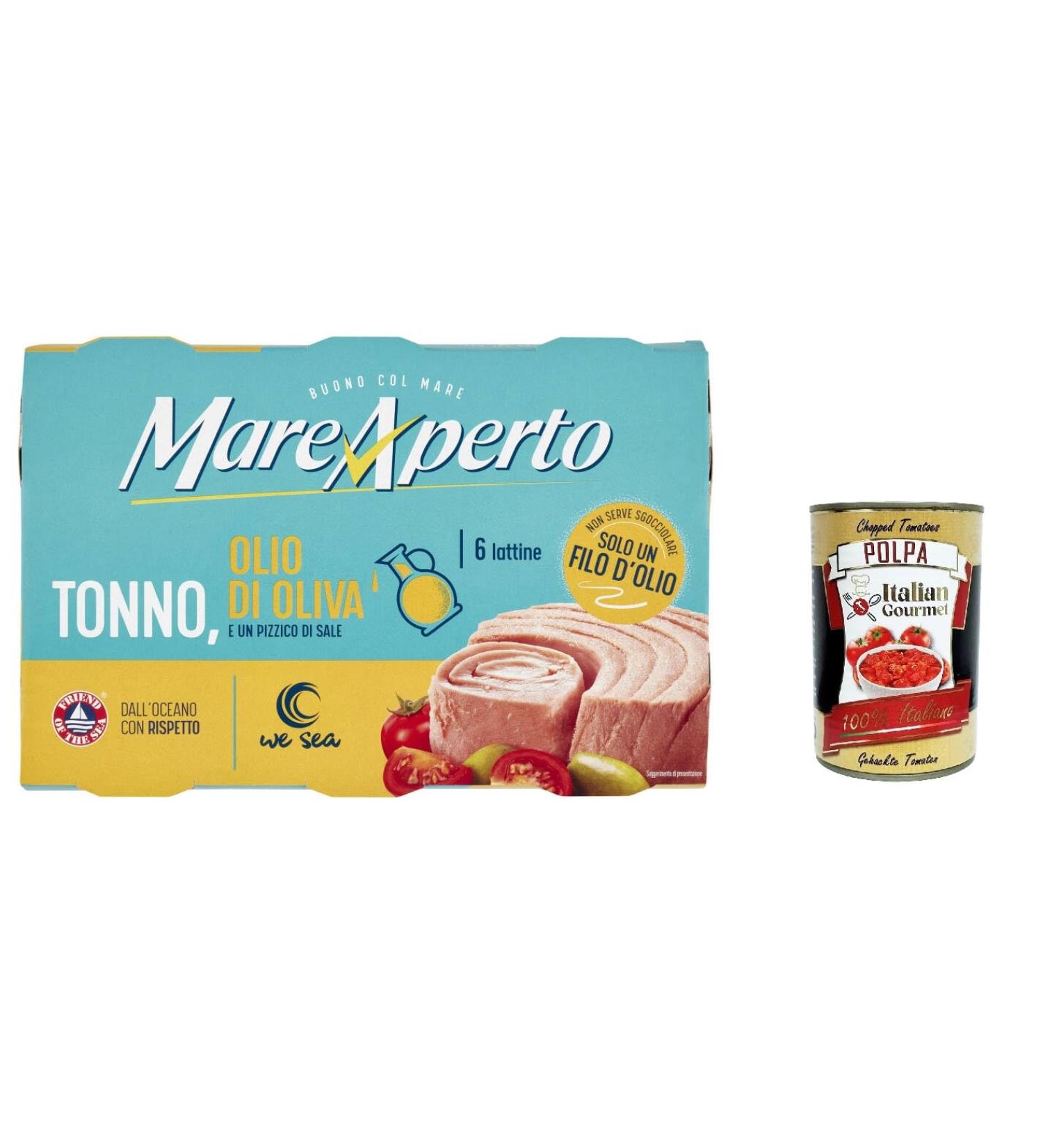 Mare Aperto Tuna in Olive Oil 6x60g - Buy Online on SooperMarket.com