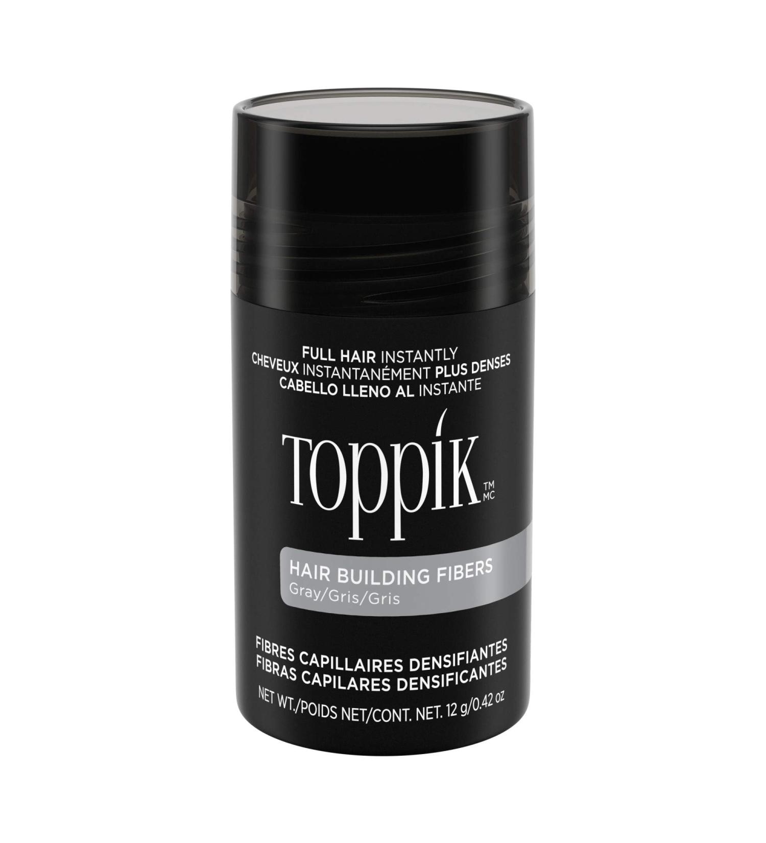 Toppik Hair Building Fibers 12g Fill In Fine or Thinning Hair Instantly Thicker Fuller Looking Hair 9 Shades for Men & Women Gray - Buy Online on SooperMarket.com