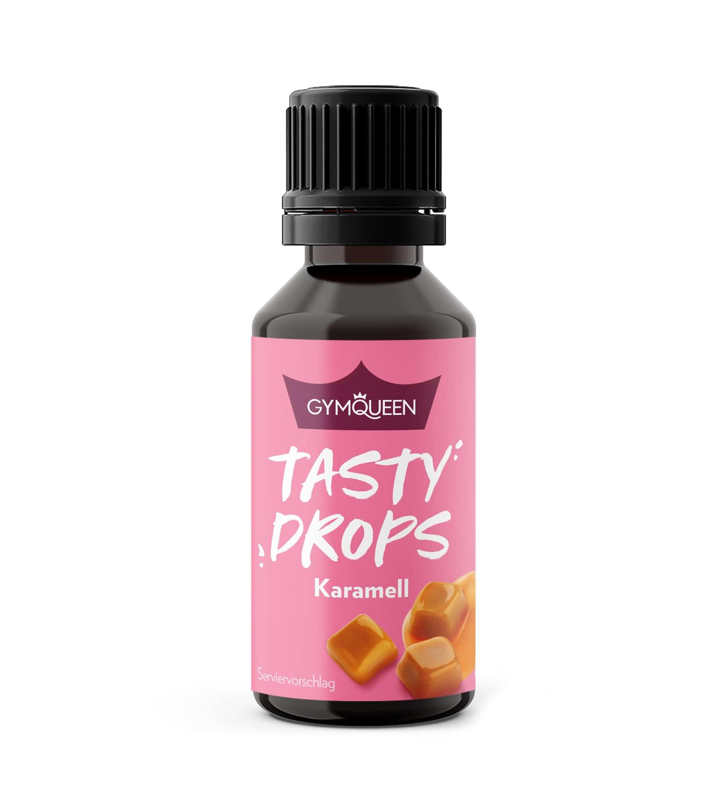 Buy GymQueen Tasty Drops Caramel - Zero Calorie Flavor Drops 30ml | Enhance Your Drinks & Desserts - Buy Online on SooperMarket.com