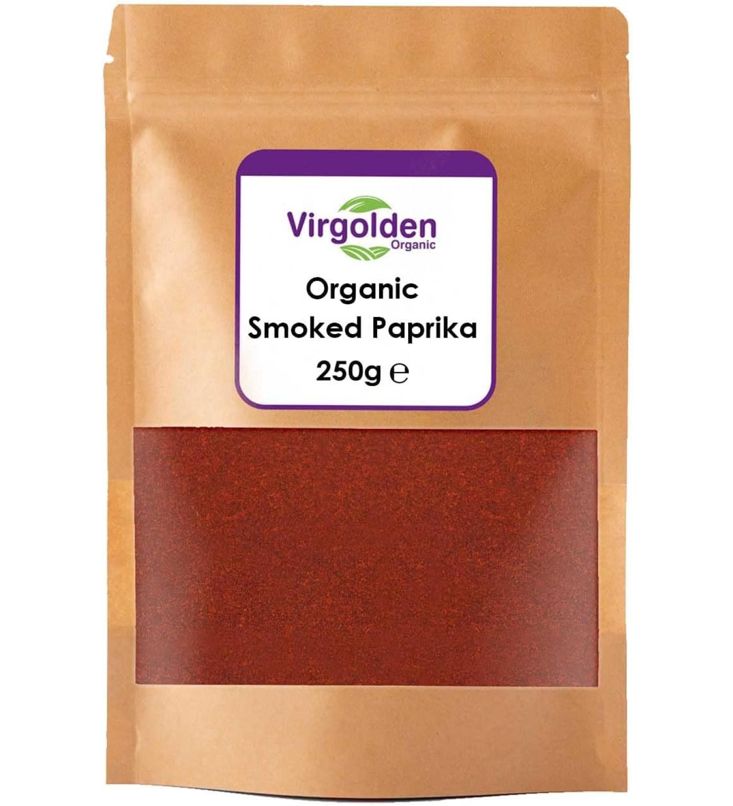 Organic Smoked Paprika Powder 250g by Virgolden Organic