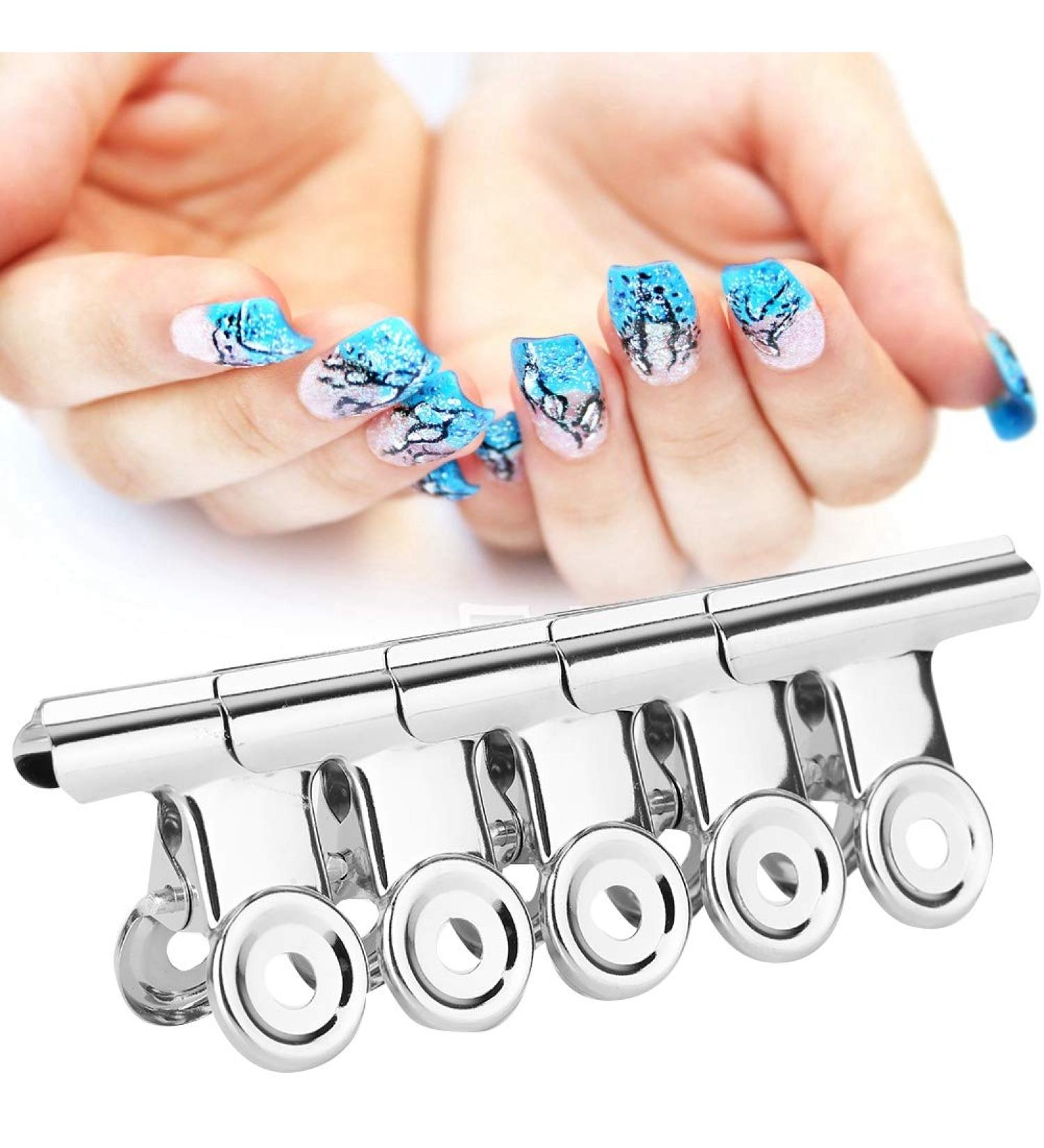 5 Pieces Stainless Steel Silver C Curve Nail Extension Clips Multifunctional Nail Art Accessories C Curve Nail Clippers - Buy Online on SooperMarket.com