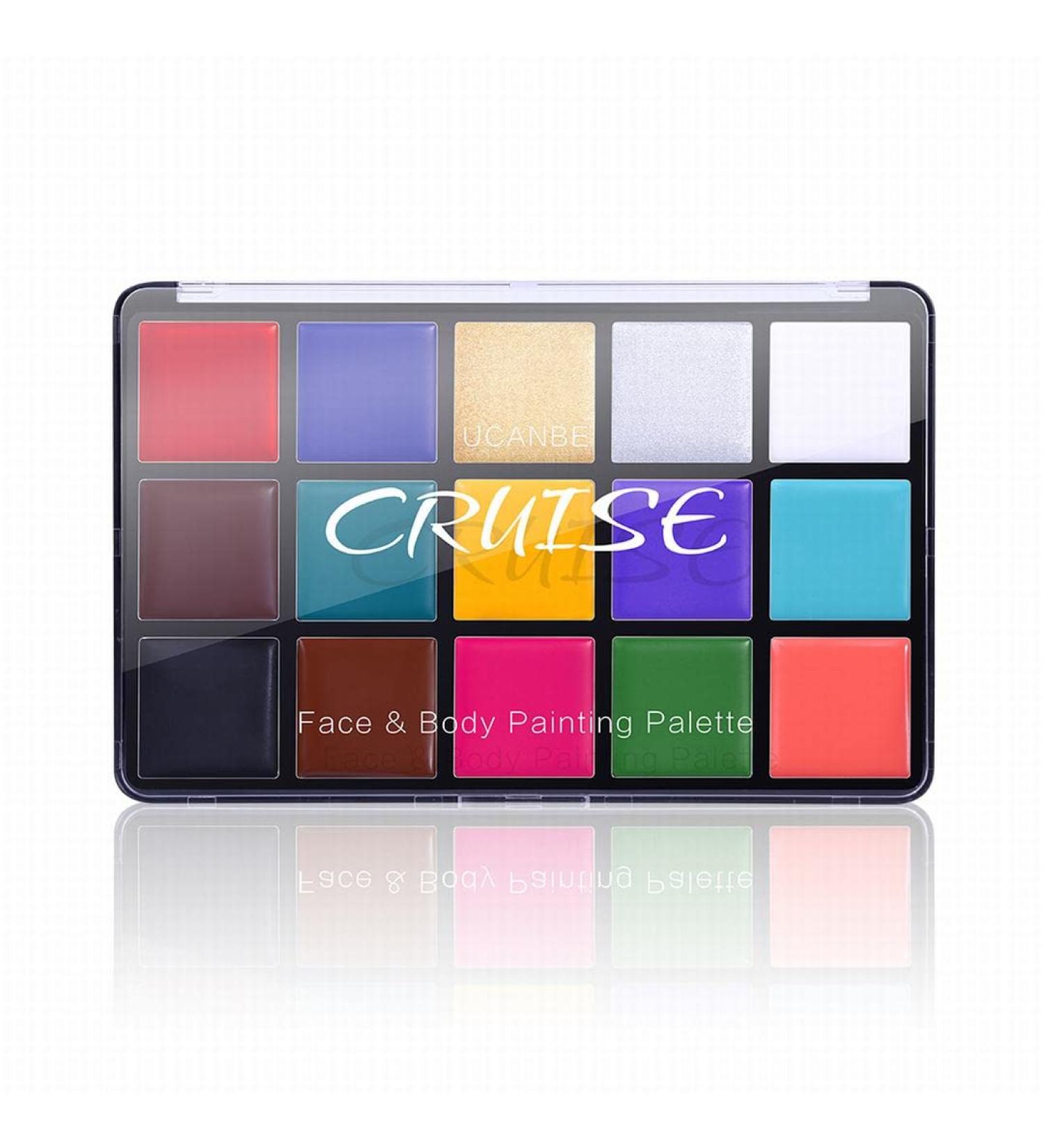 UCANBE 15 Color FX Makeup Palette - Non Toxic Face & Body Paint Oil for Halloween, Cosplay & Festivals - Buy Online on SooperMarket.com
