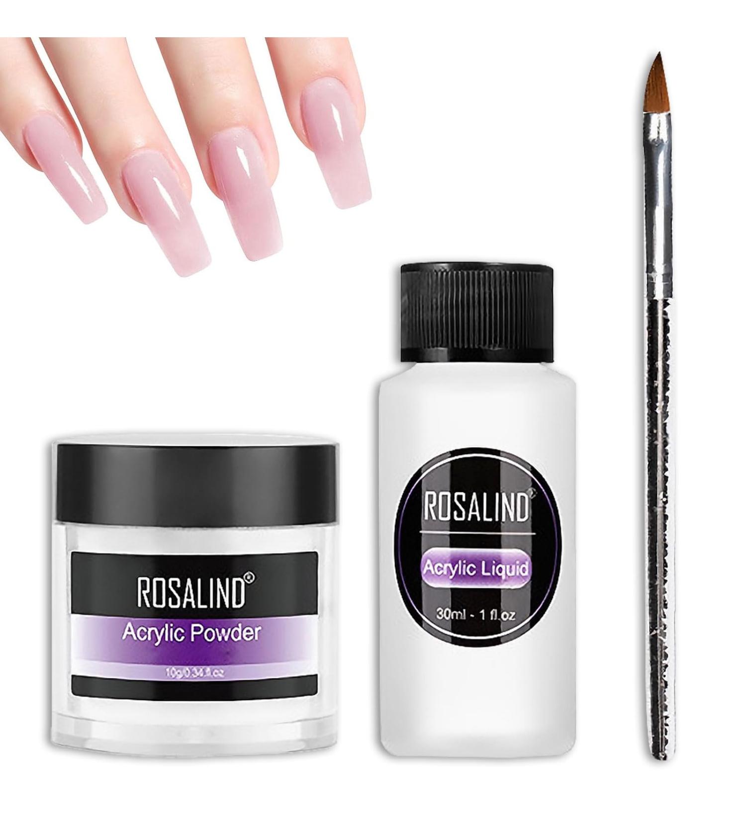 TBeautfave Pink Acrylic Powder Acrylic Powder and Liquid Set Polymer For Acrylic Nail Extension Carving Acrylic Nail Kit Acrylic Nail Brush Nail Art Starter Kit For Nail Art Salon Home DIY - Buy Online on SooperMarket.com