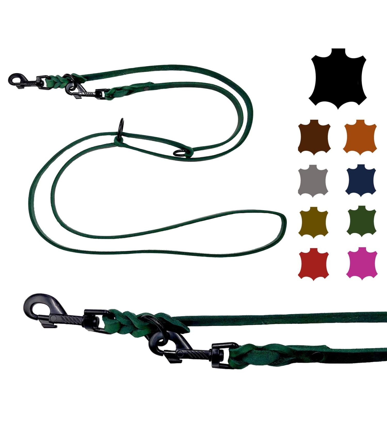 Double Linen Adjustable Dog Liner for Small & Large Dogs - 2m to 5m Lengths Fir Green - Durable & Comfortable - Buy Online on SooperMarket.com
