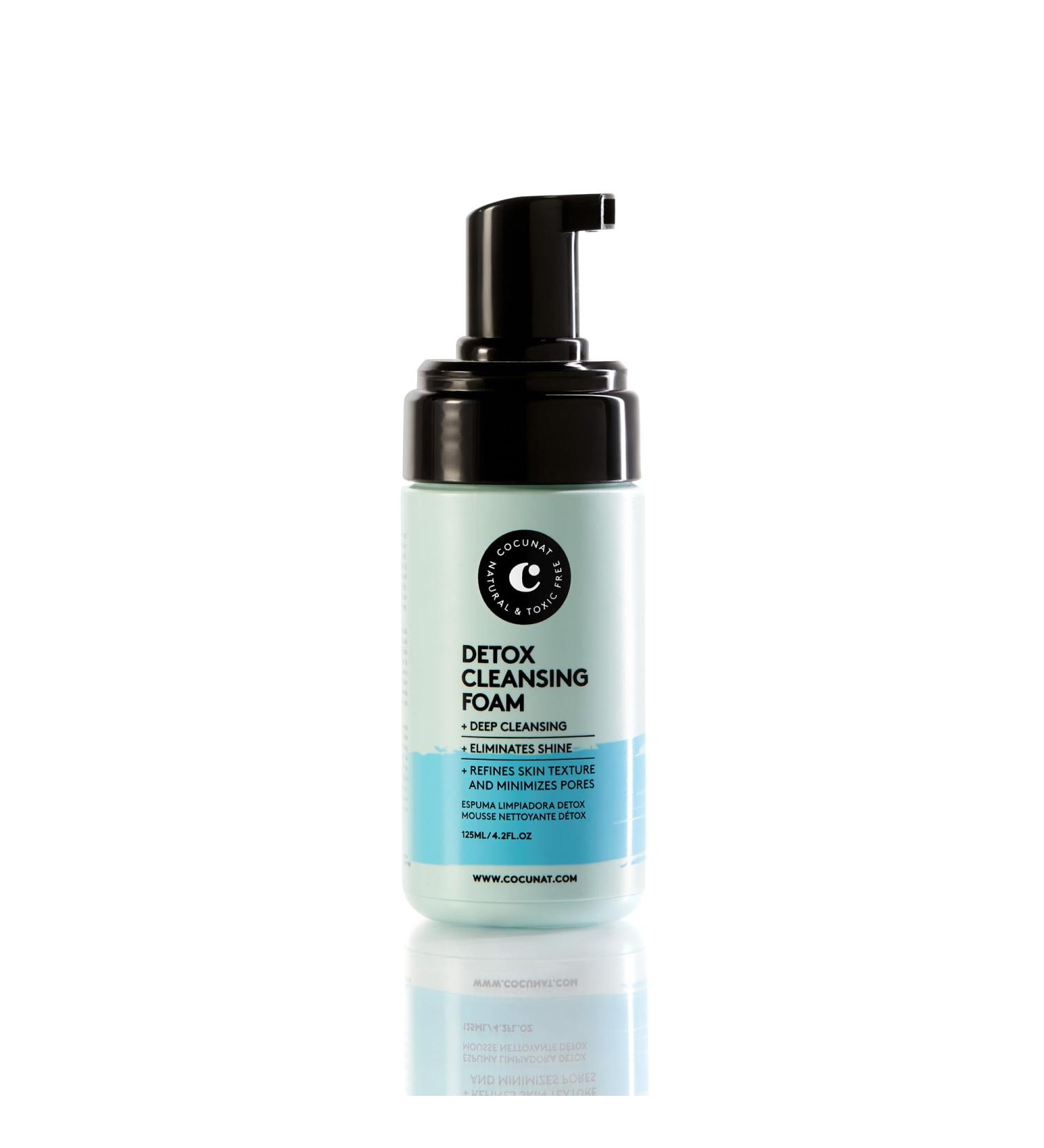 COCUNAT - Detox Cleansing Foam - For Oily and Combination Skin - Cleanses Purifies and Detoxifies in Depth - Double Cleansing - Closes Pores - Calendula - Acne - Sulfate-Free - 125ml - Buy Online on SooperMarket.com