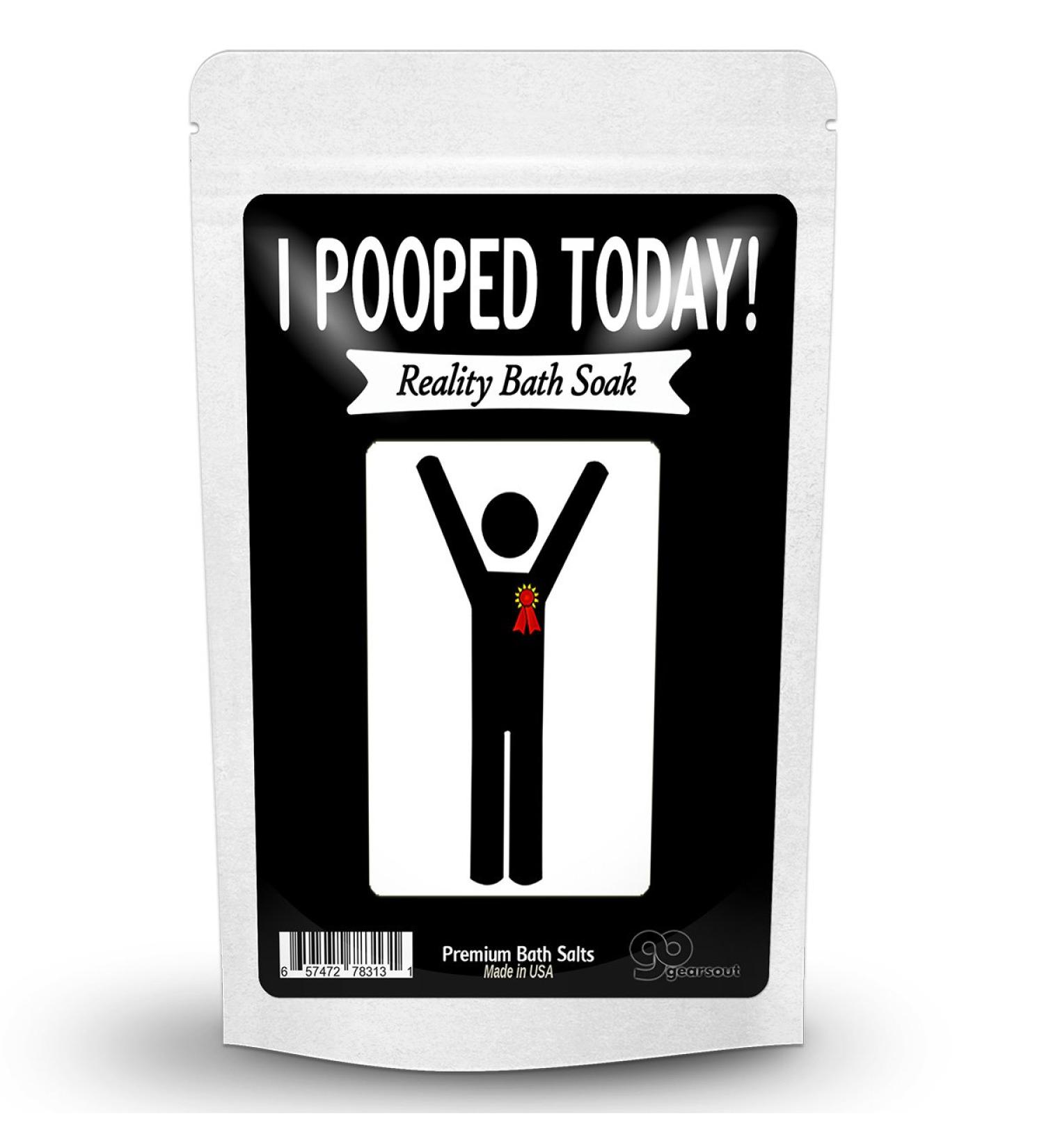 I Pooped Today Bath Soak - Funny Lavender Bath Salts for Christmas Spa Gifts & Stocking Stuffers - Unisex White Elephant & Retirement Gift - Buy Online on SooperMarket.com