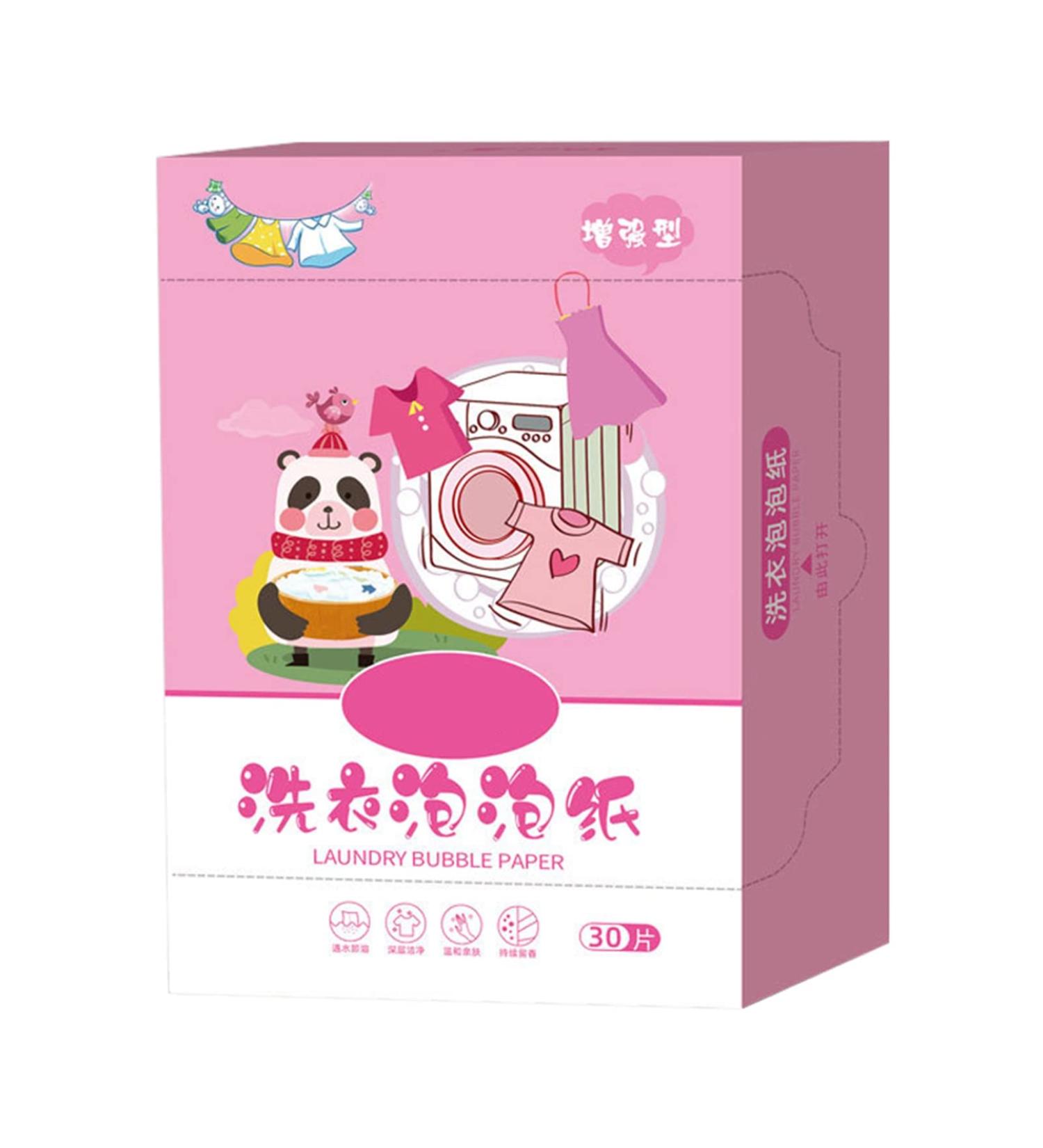 Laundry Sheets 30Loads Fragrance Free Quick Dissolving Compact Size Laundry Paper Pink 1 Pack 1 Pack Pink - Buy Online on SooperMarket.com