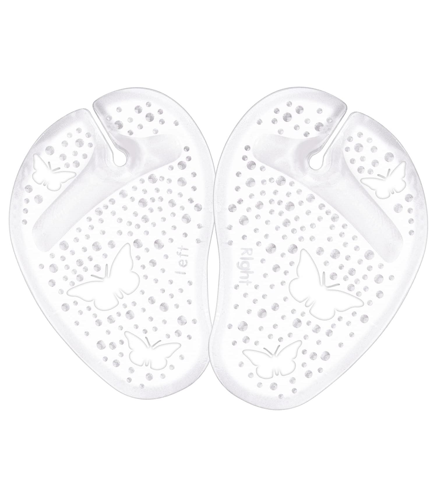 Gel Metatarsal Pads for Thong Sandals Flip-Flops 2 Pairs Forefoot Cushion Inserts Ball of Foot Grip Pads for Metatarsal Support and Pain Relief Anti-Slip Clear - Buy Online on SooperMarket.com