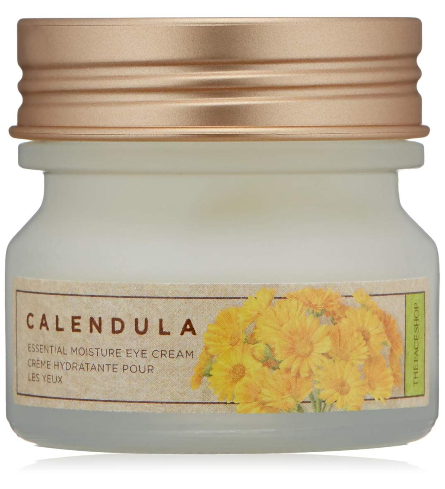 The Face Shop Calendula Essential Moisture Eye Cream - Lightweight Non-Greasy Formula for Soothing Eye Comfort - Buy Online on SooperMarket.com