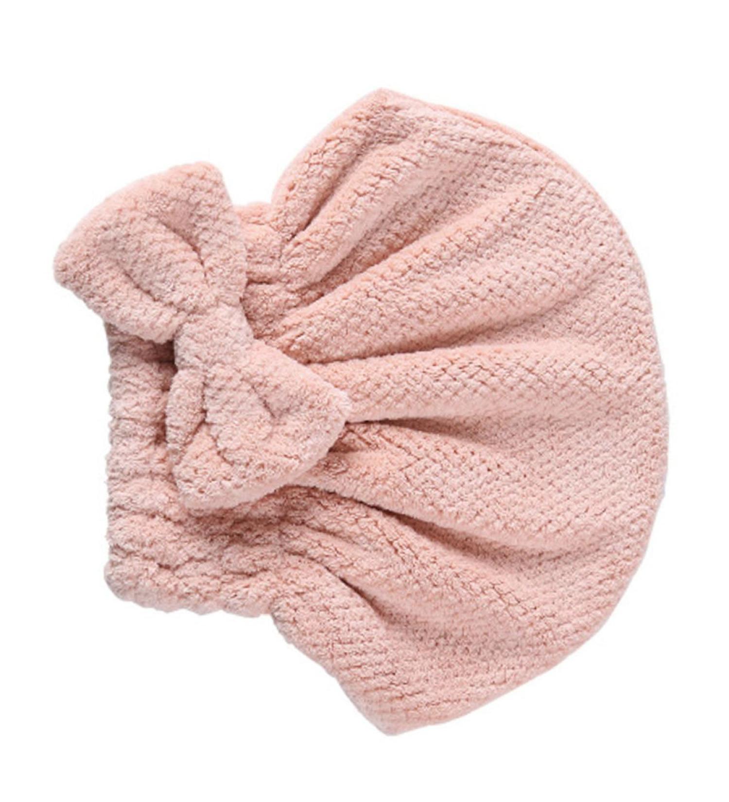 MAGICLULU Coral Fleece Hair Drying Cap Fast Drying Cap Shower Water Absorption Hair Cap Pink Princess Hat Hedging - Buy Online on SooperMarket.com