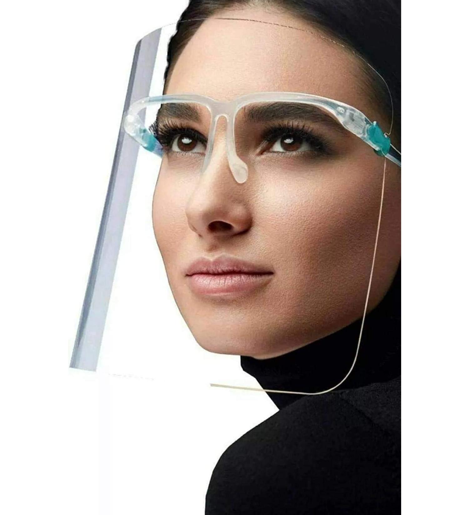 General Use Protective Face Shield Multi Packs - Glasses compatible (5x Shields with Clear Frame 5x Shields With Clear Frame With Free Gift - Buy Online on SooperMarket.com
