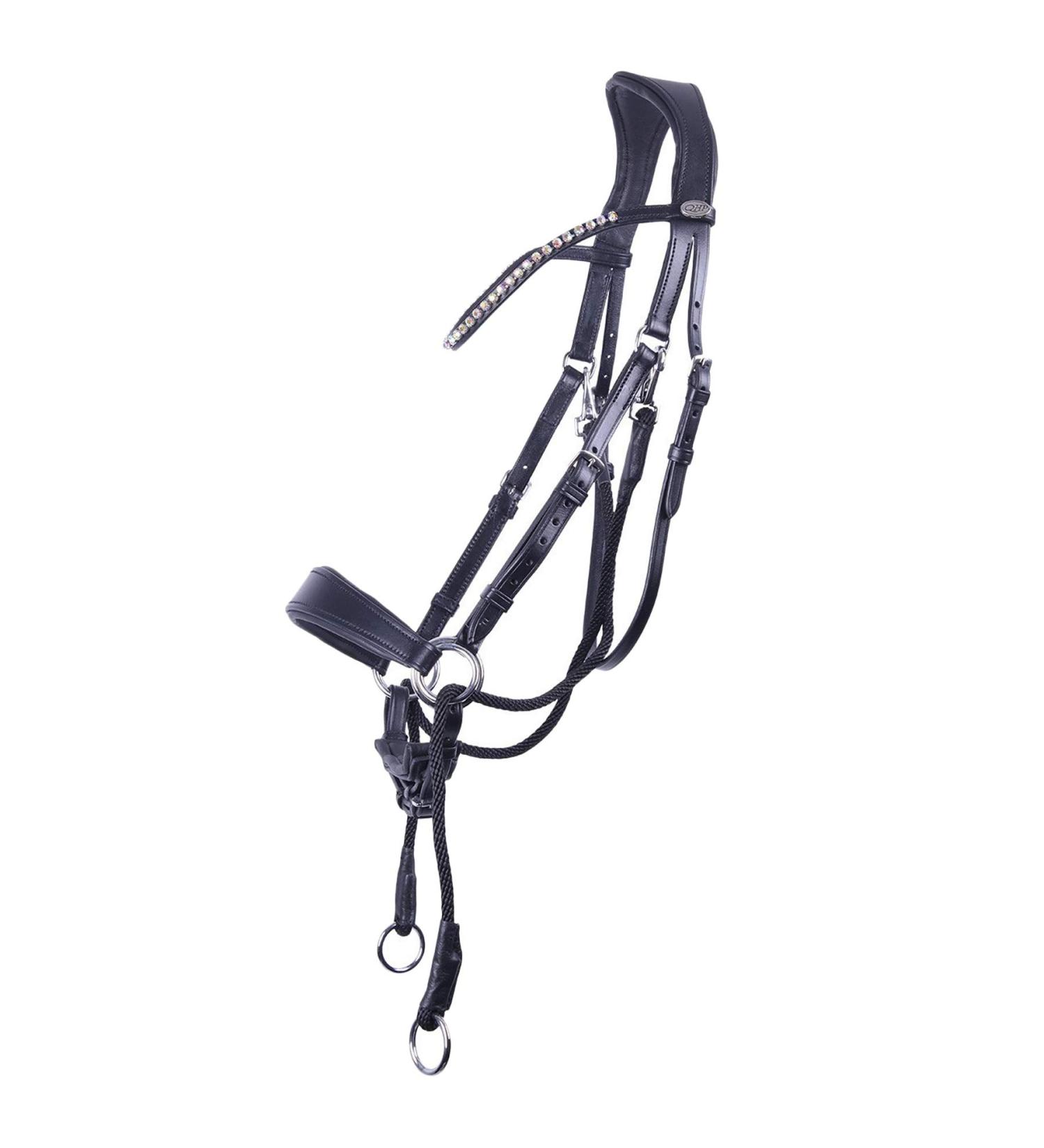 QHP Bitless Bridle Sunna - Pony Size Black | International Shipping Available - Buy Online on SooperMarket.com
